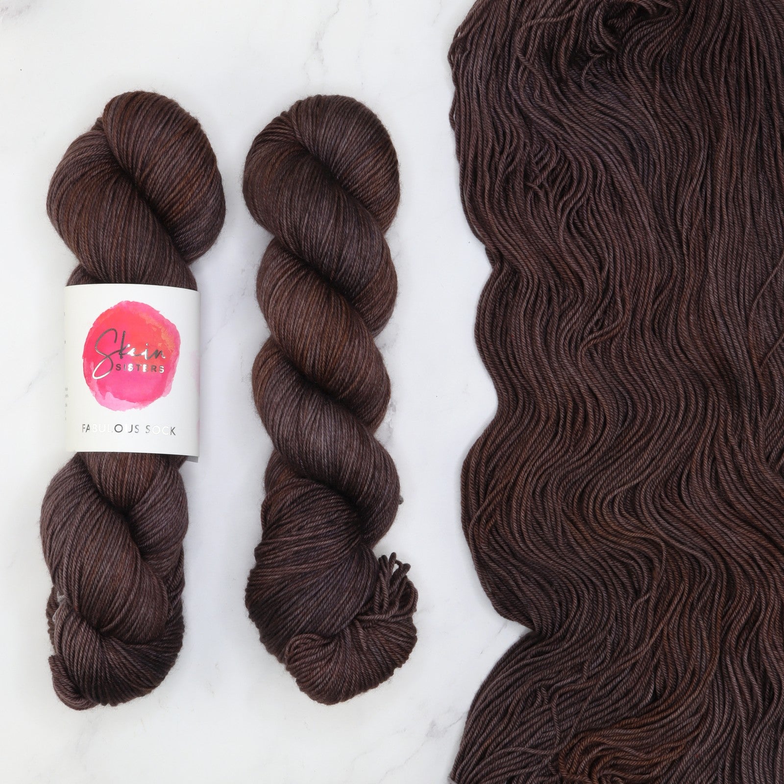 Skein Sisters Fabulous Sock in colourway Macchiato – 4ply weight merino, nylon yarn