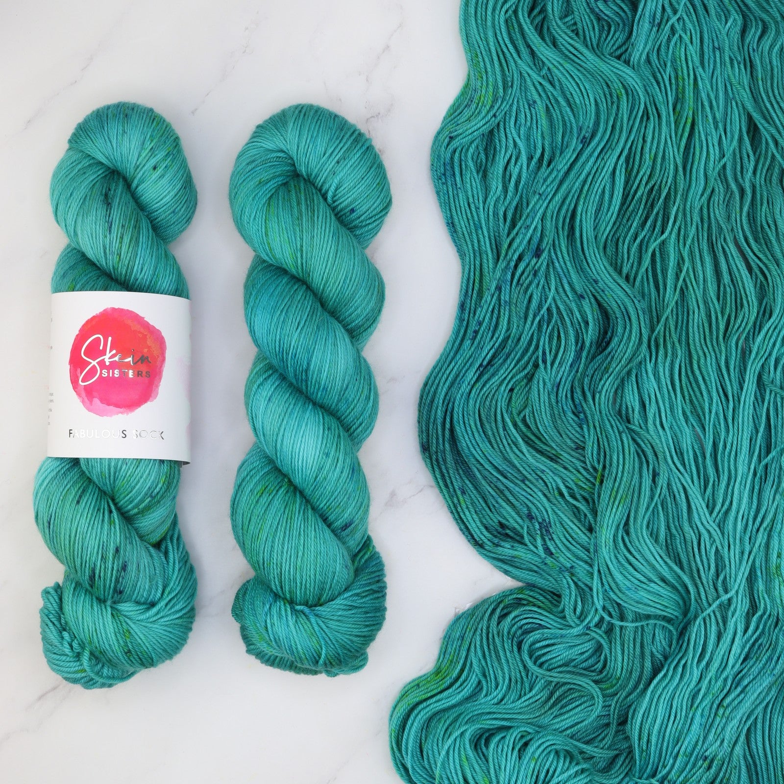 Skein Sisters Fabulous Sock in colourway Marine – 4ply weight merino, nylon yarn