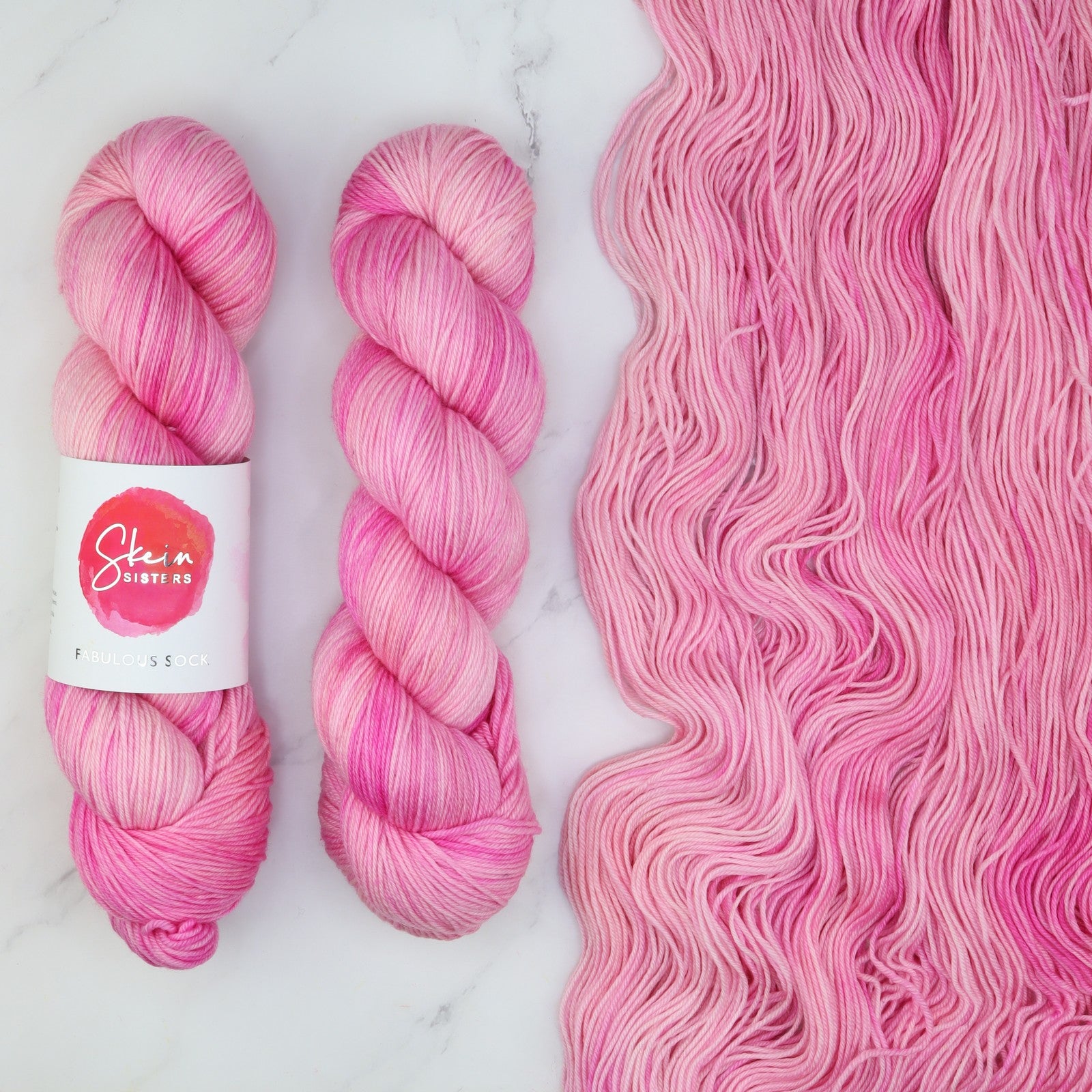 Skein Sisters Fabulous Sock in colourway Marshmallow – 4ply weight merino, nylon yarn