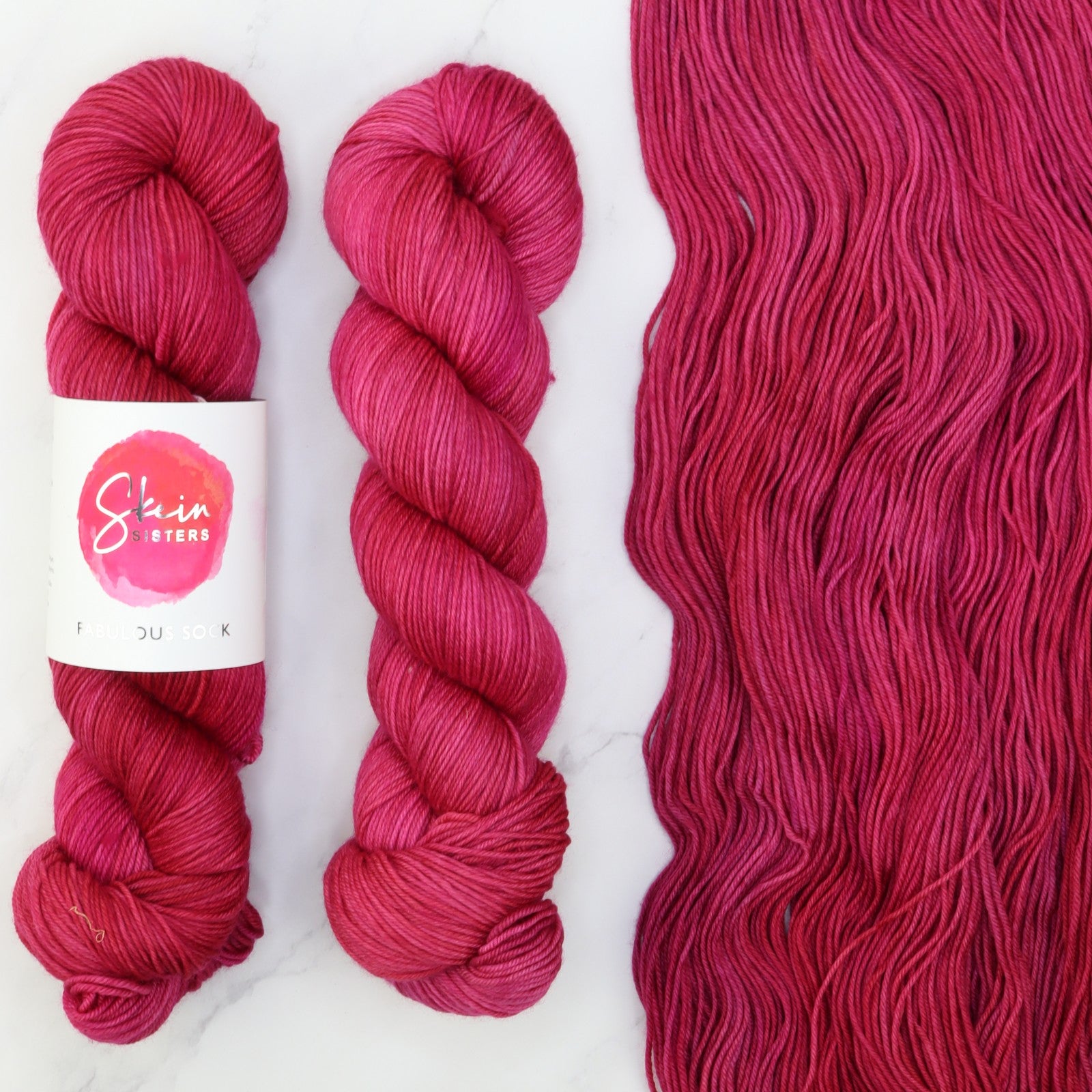 Skein Sisters Fabulous Sock in colourway Poison Apple – 4ply weight merino, nylon yarn