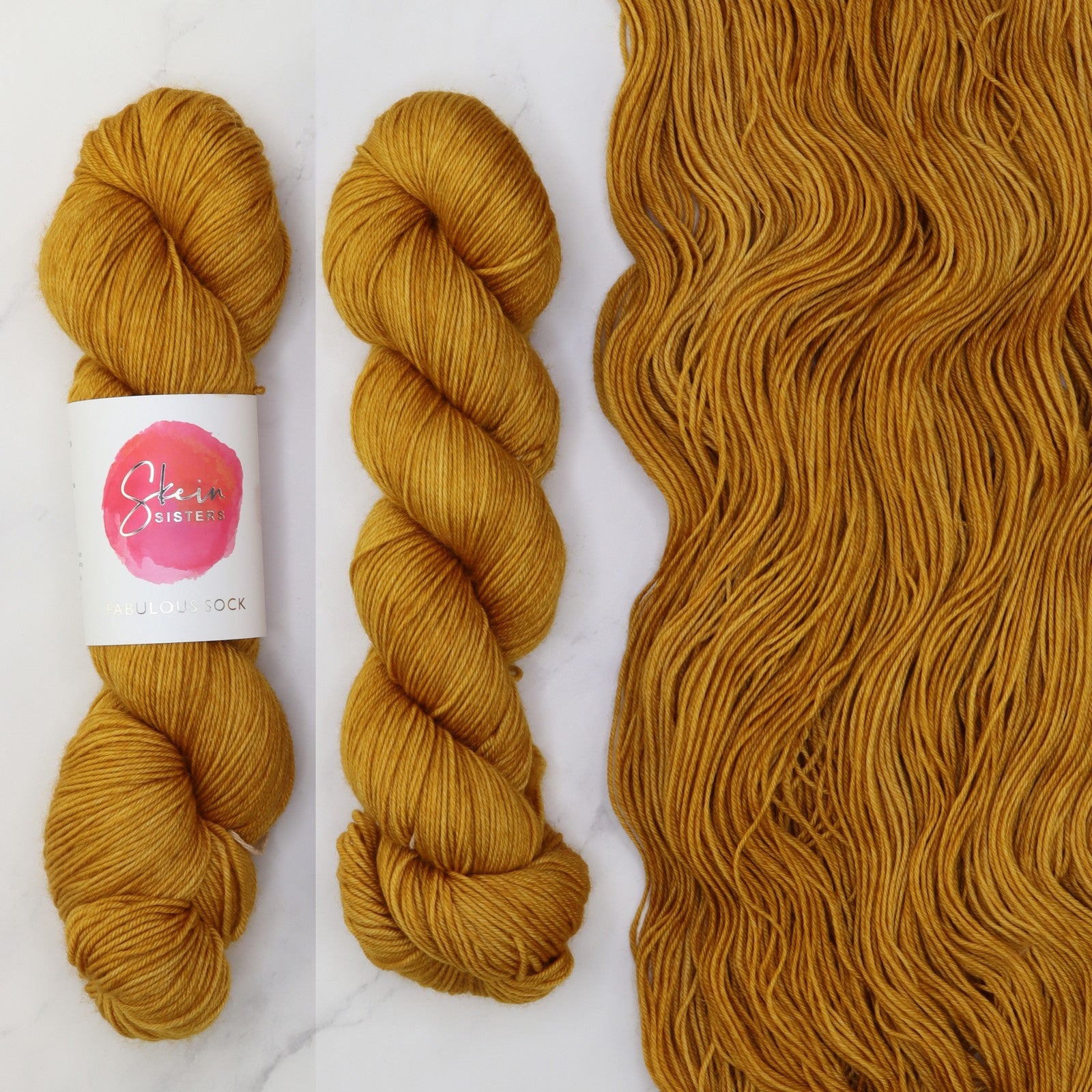 Skein Sisters Fabulous Sock in colourway Queen Bee – 4ply weight merino, nylon yarn