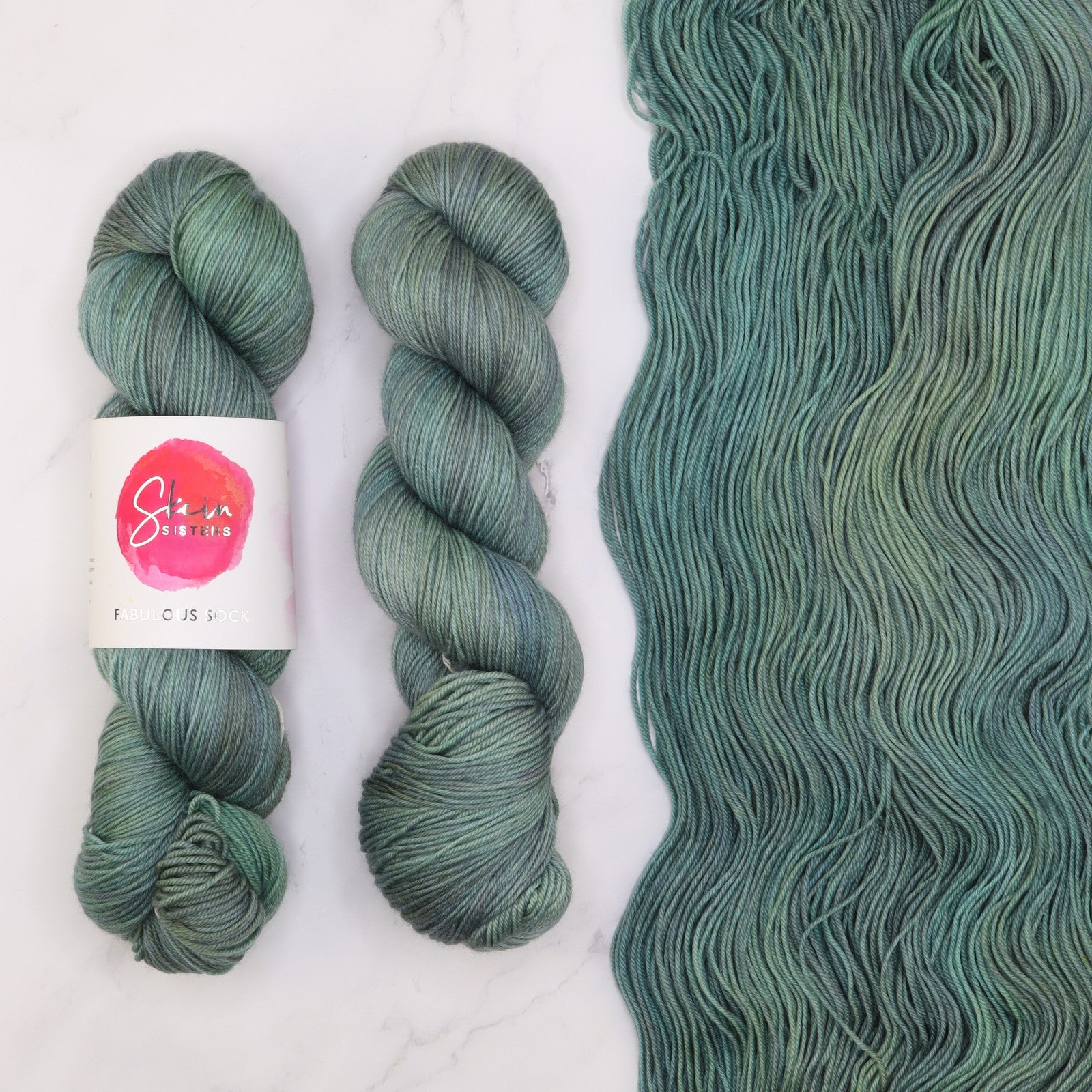 Skein Sisters Fabulous Sock in colourway Sage Advice – 4ply weight merino, nylon yarn