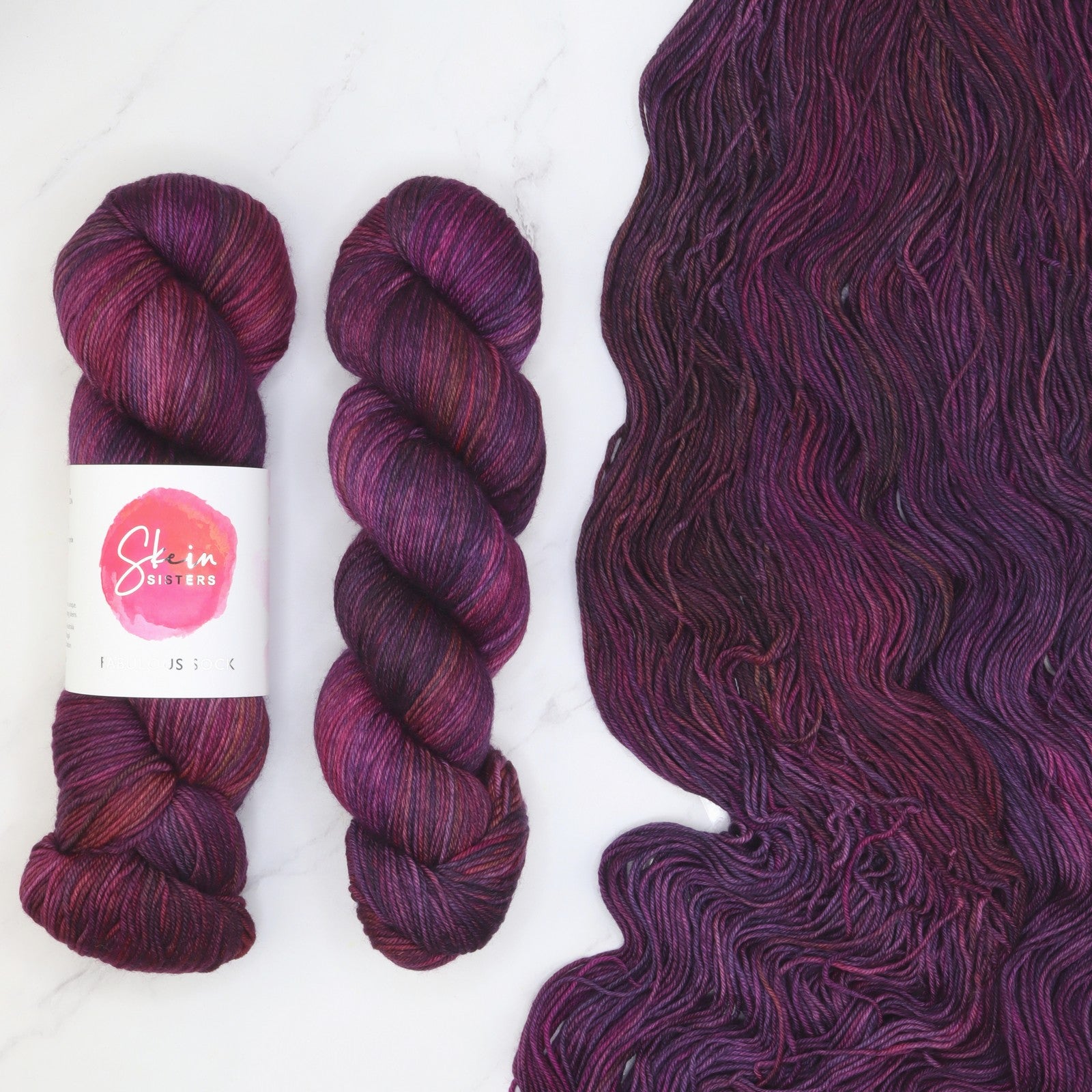 Skein Sisters Fabulous Sock in colourway Spellbound – 4ply weight merino, nylon yarn