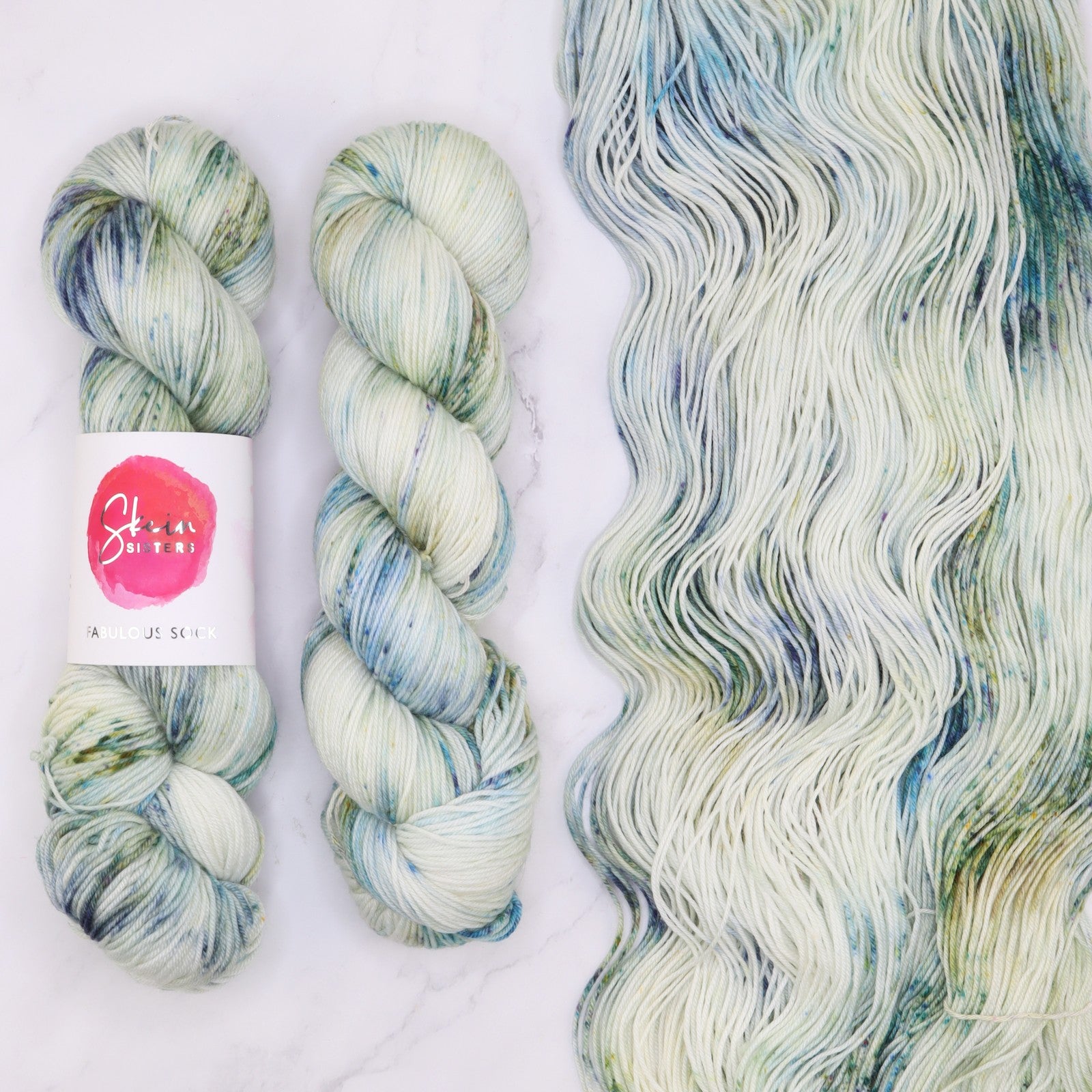 Skein Sisters Fabulous Sock in colourway Spindrift – 4ply weight merino, nylon yarn