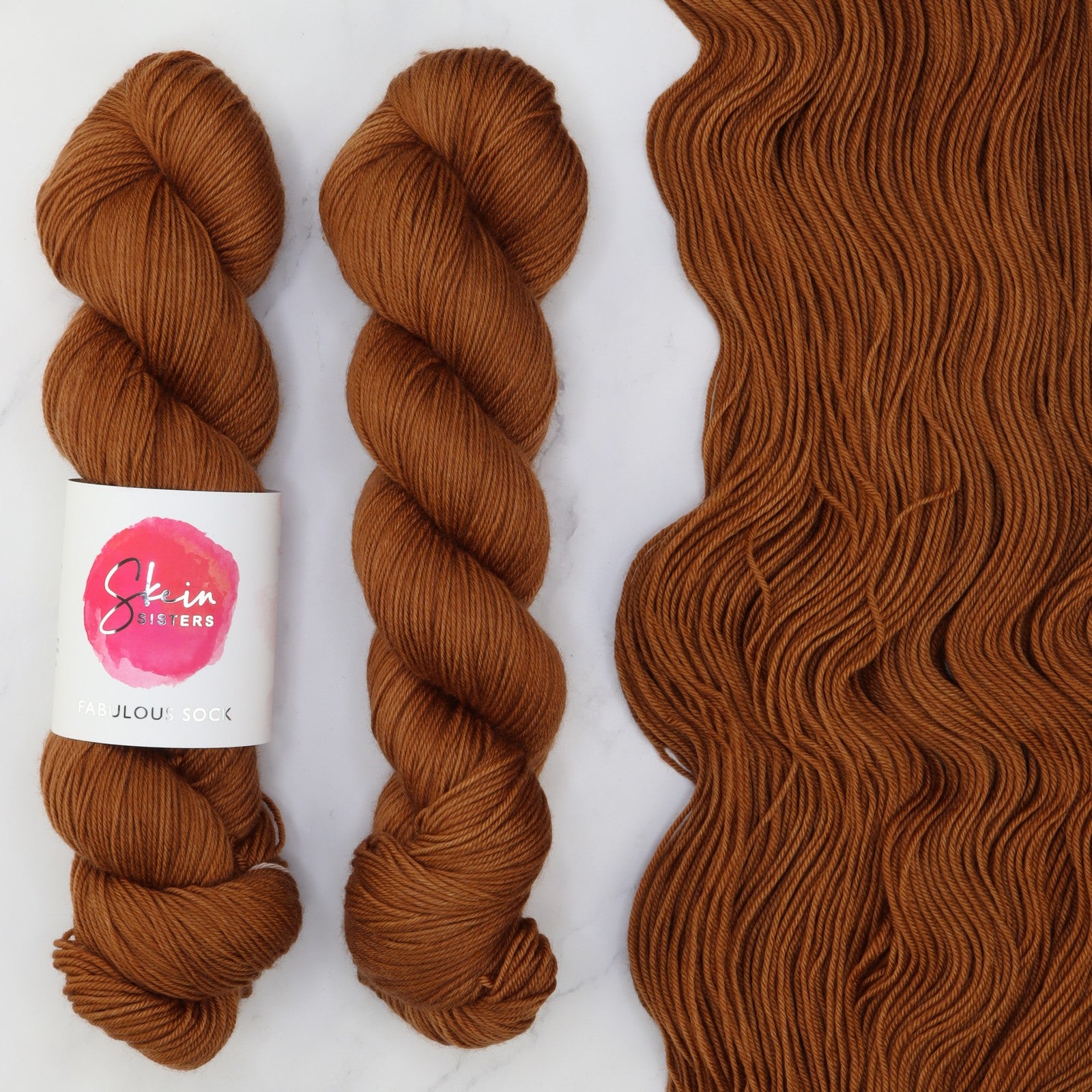 Skein Sisters Fabulous Sock in colourway Teddy Bear – 4ply weight merino, nylon yarn