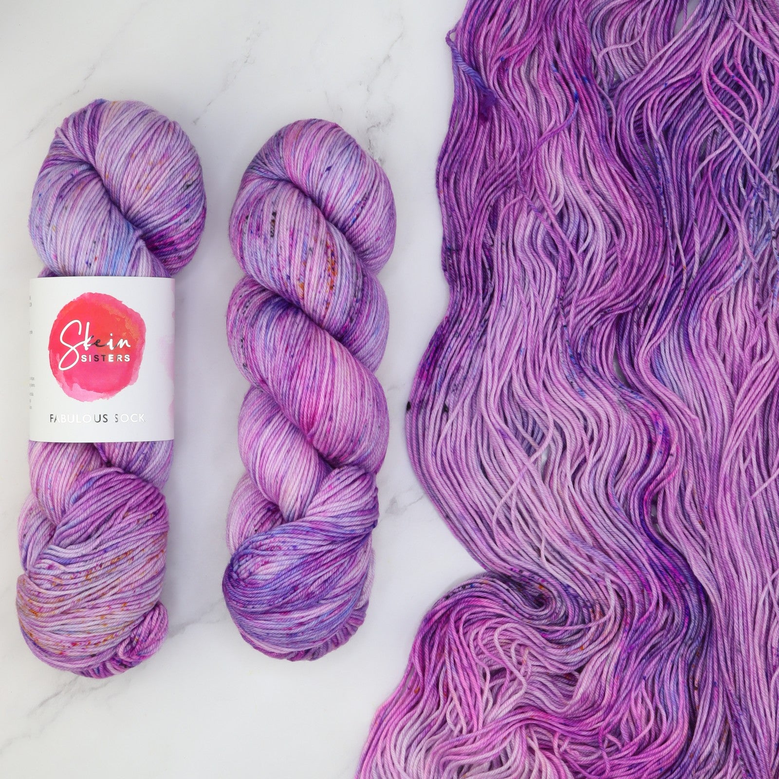 Skein Sisters Fabulous Sock in colourway That's my Jam! – 4ply weight merino, nylon yarn