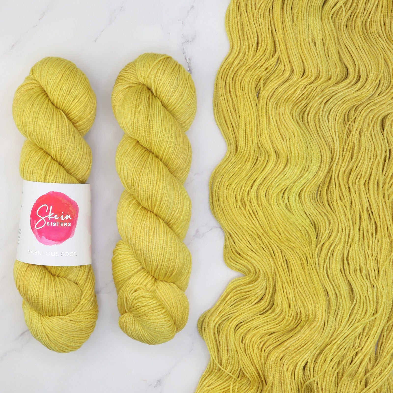 Skein Sisters Fabulous Sock in colourway Turmeric Latte – 4ply weight merino, nylon yarn