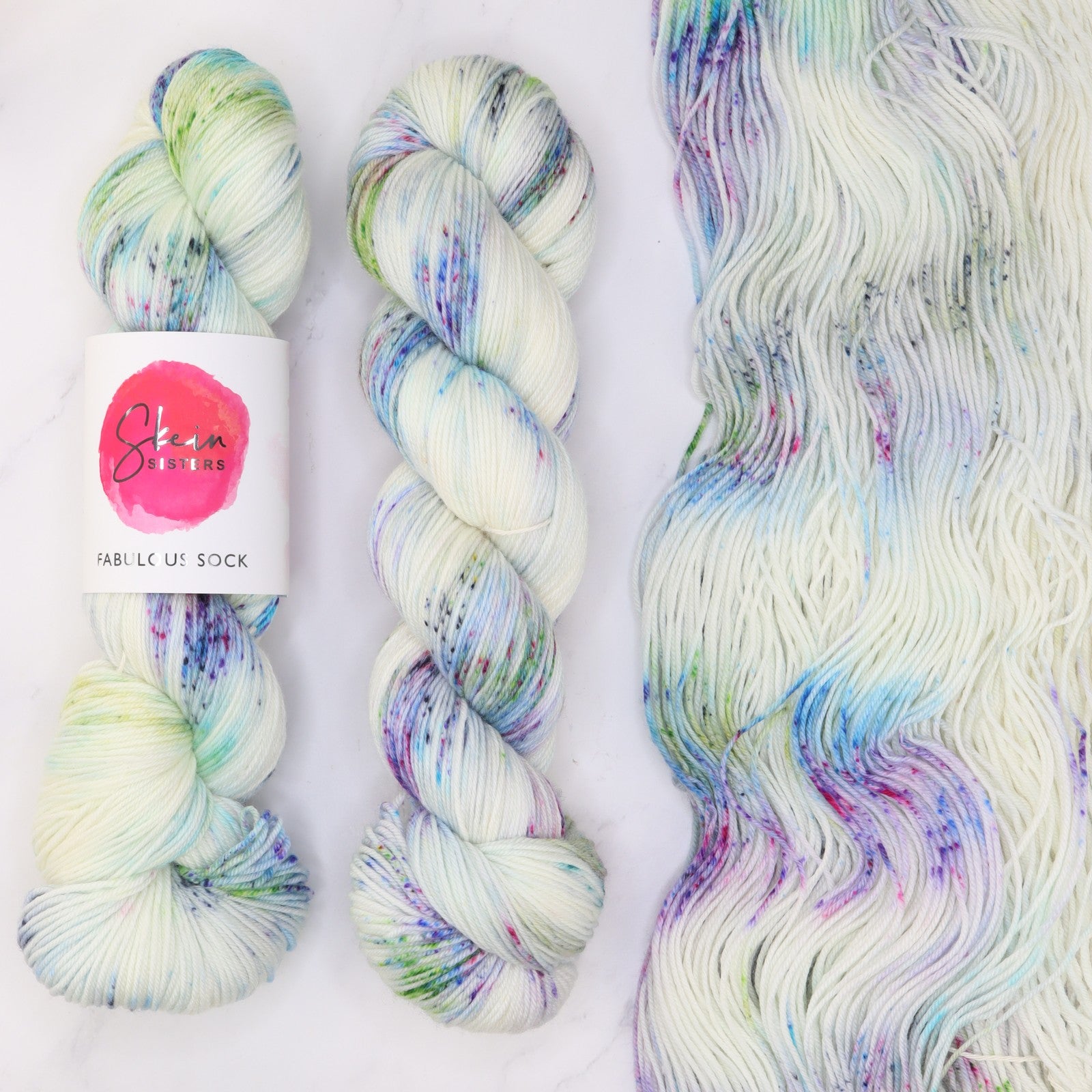 Skein Sisters Fabulous Sock in colourway Waterlilies – 4ply weight merino, nylon yarn