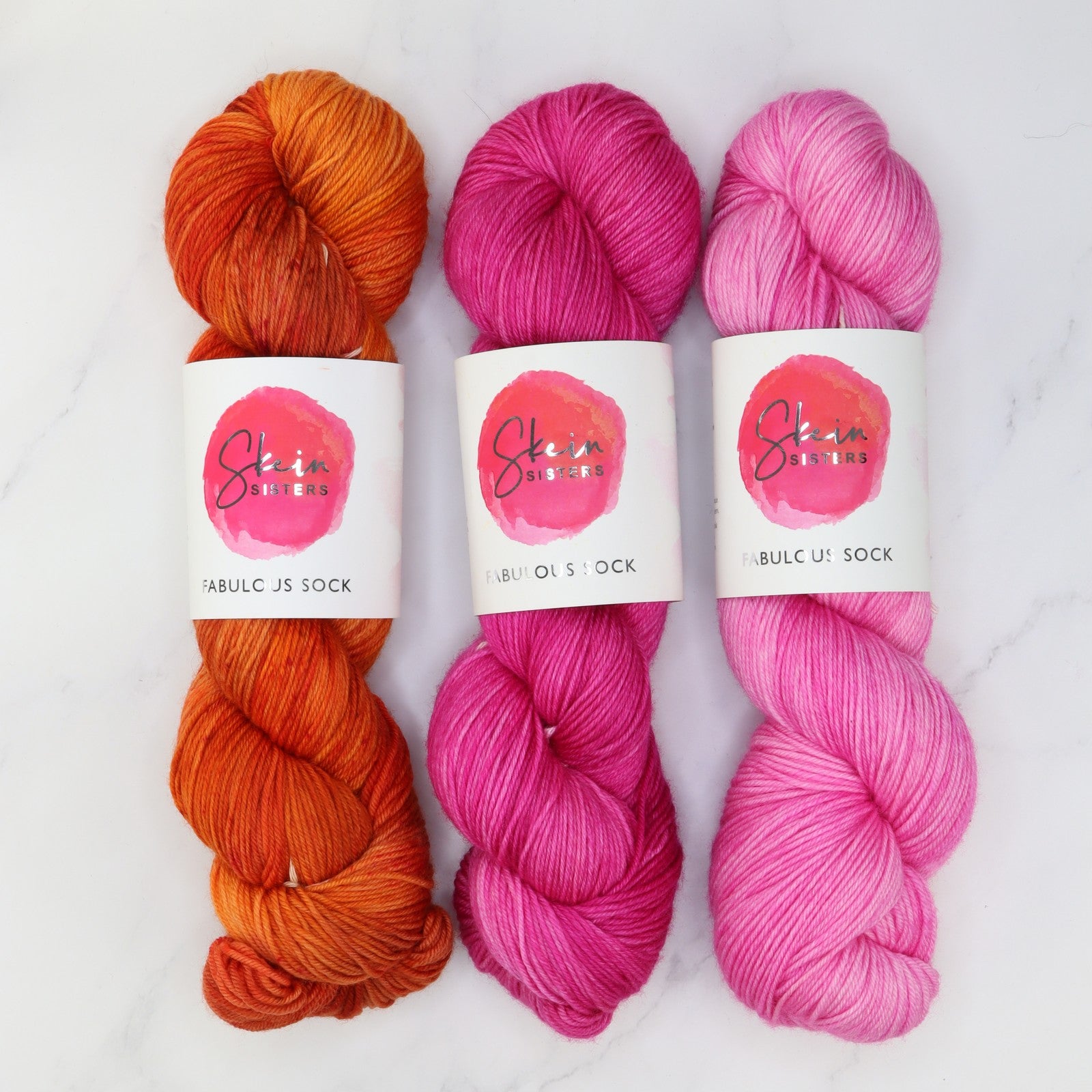 Art Nouveau Sweater kit in Fabulous Sock, colourway Disco Inferno