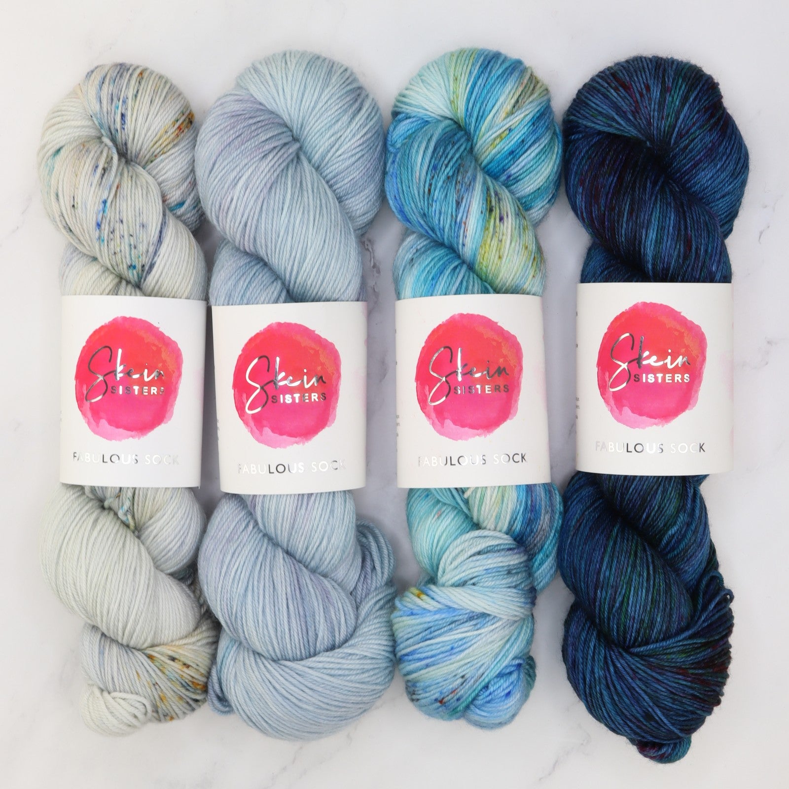 Fabulous Sock Gradient Sets in colourway Oceanic – 4ply weight merino, nylon yarn