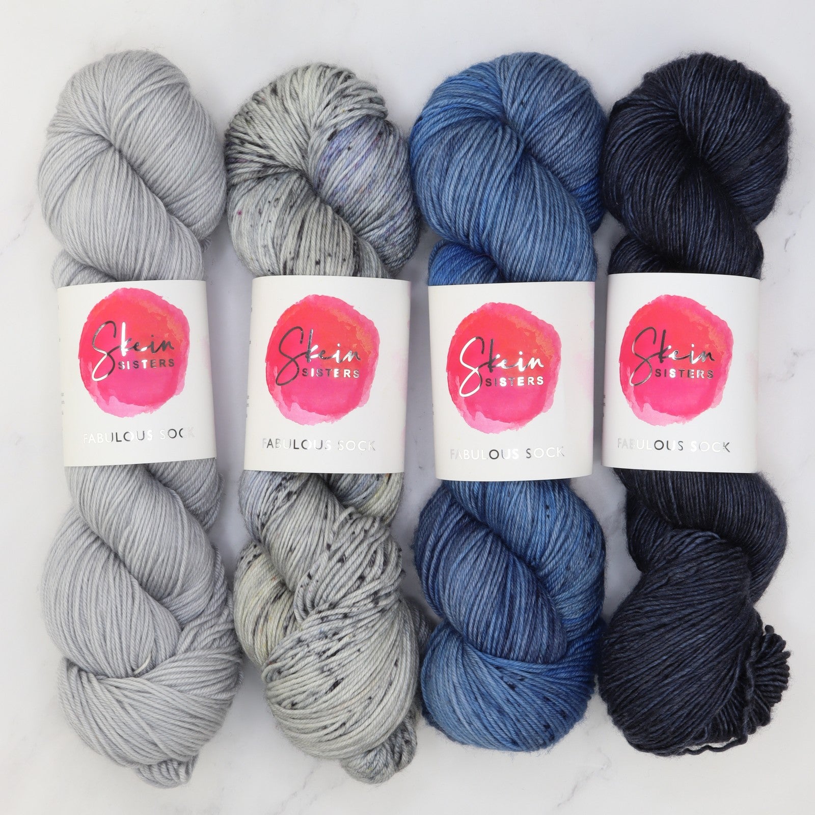 Fabulous Sock Gradient Sets in colourway Satellite Link – 4ply weight merino, nylon yarn