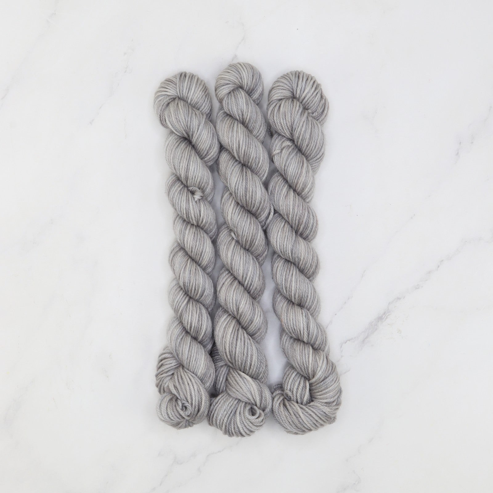 Skein Sisters Fabulous Sock Minis 20g/80m in colourway Aluminium – 4ply weight merino, nylon yarn