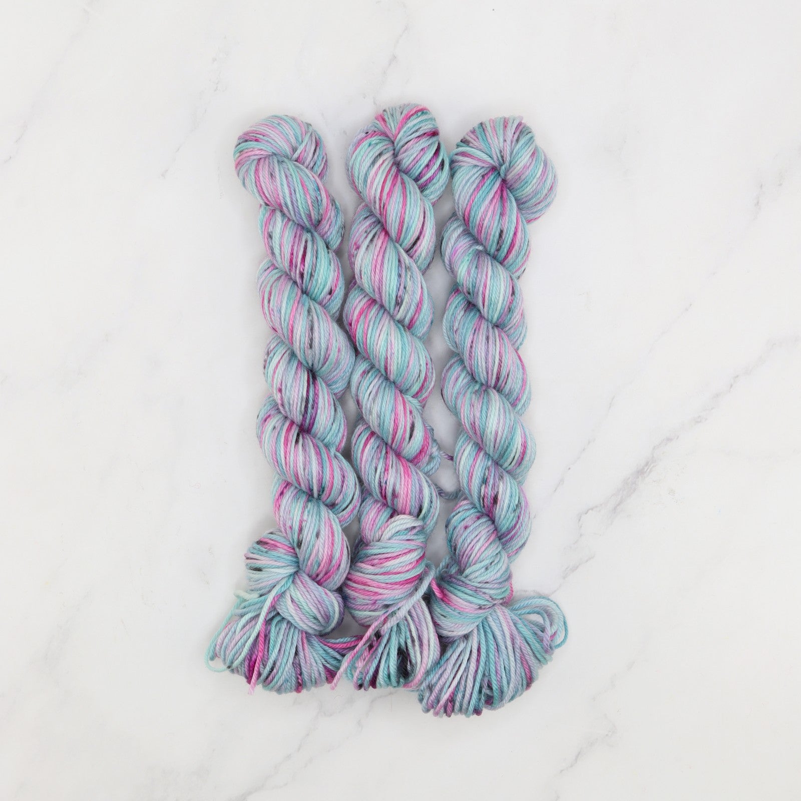 Skein Sisters Fabulous Sock Minis 20g/80m in colourway Bibble – 4ply weight merino, nylon yarn