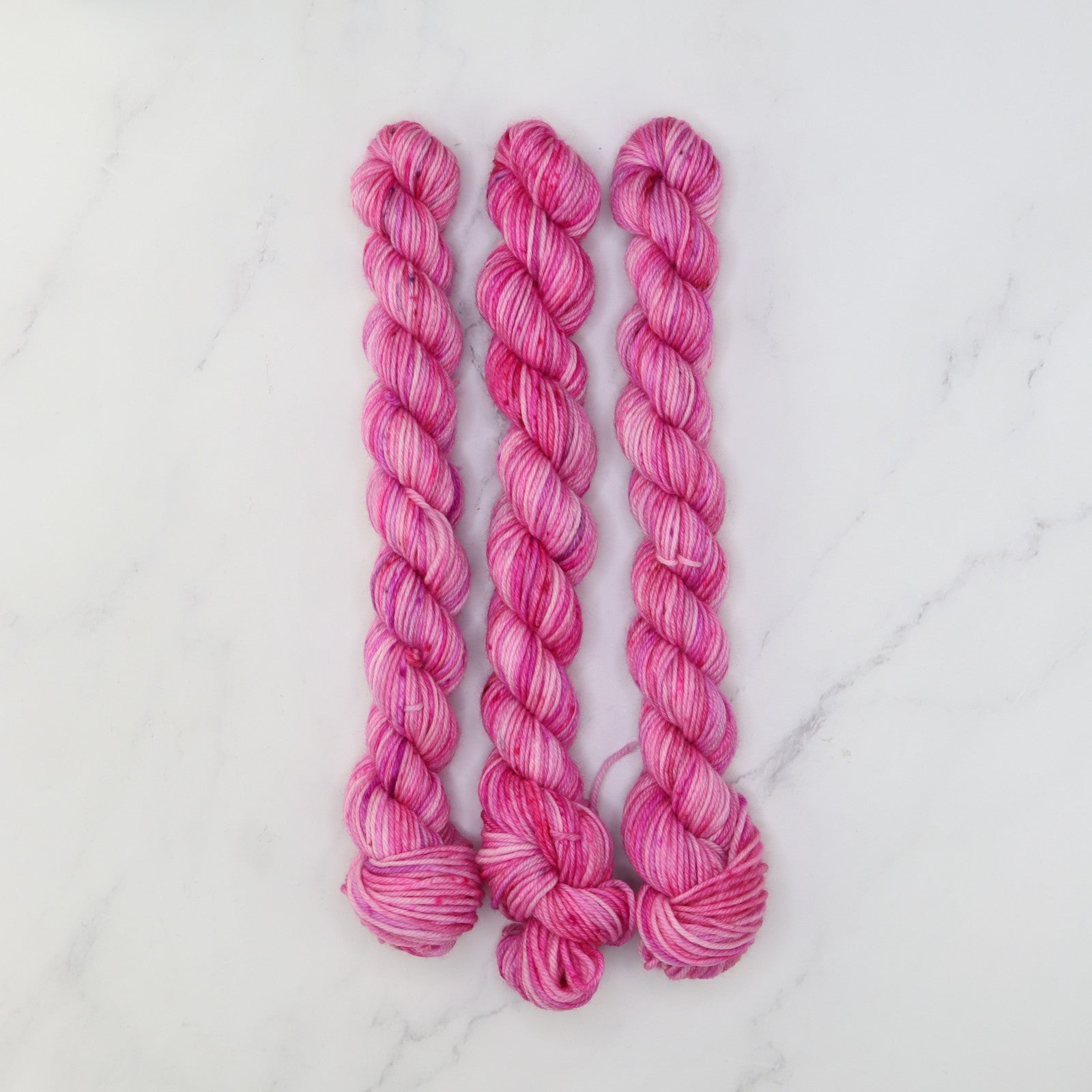 Skein Sisters Fabulous Sock Minis 20g/80m in colourway Coconut Ice – 4ply weight merino, nylon yarn
