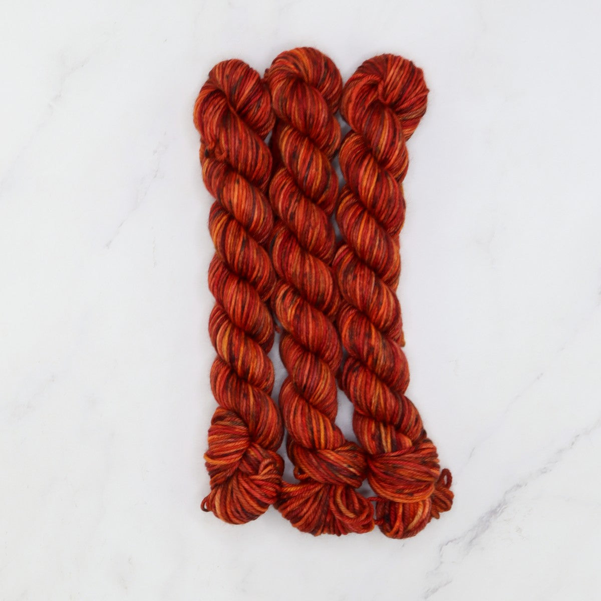 Skein Sisters Fabulous Sock Minis 20g/80m in colourway Firepit – 4ply weight merino, nylon yarn
