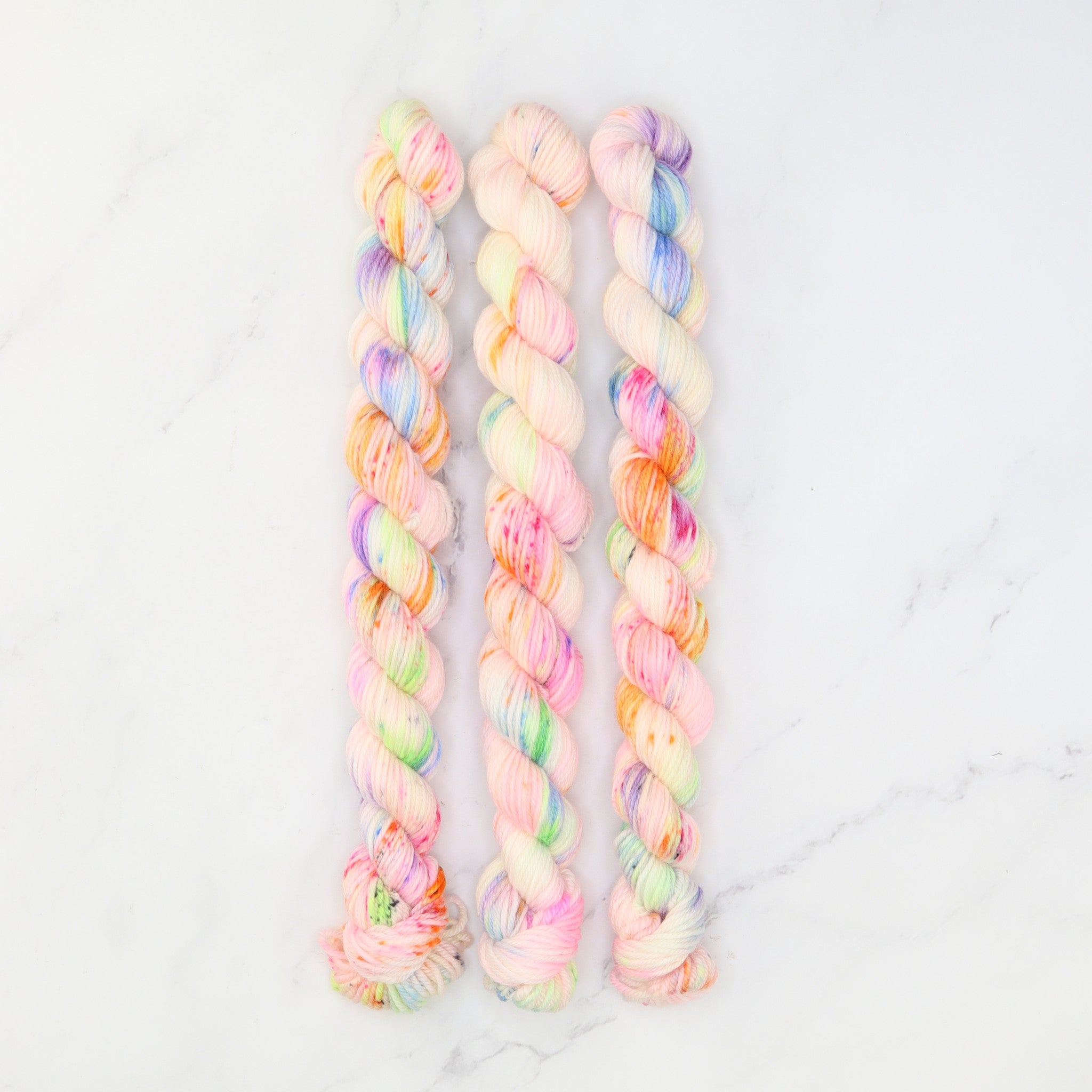 Skein Sisters Fabulous Sock Minis 20g/80m in colourway Fruit Tingle – 4ply weight merino, nylon yarn