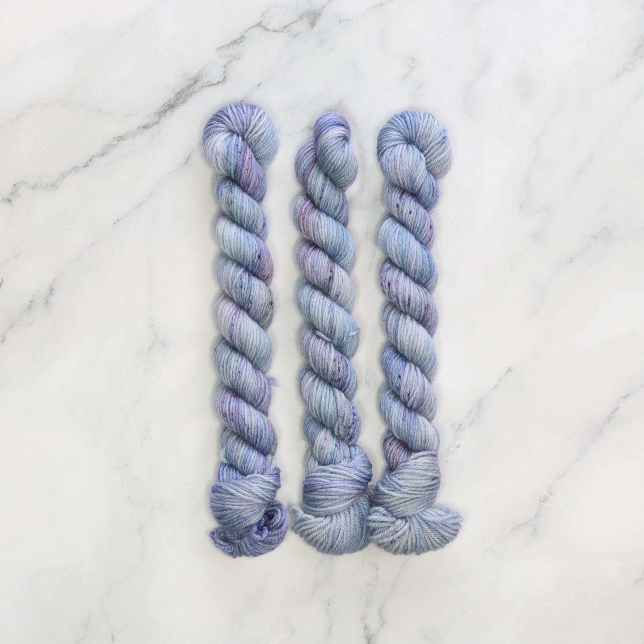 Skein Sisters Fabulous Sock Minis 20g/80m in colourway Jet Pack Blues – 4ply weight merino, nylon yarn