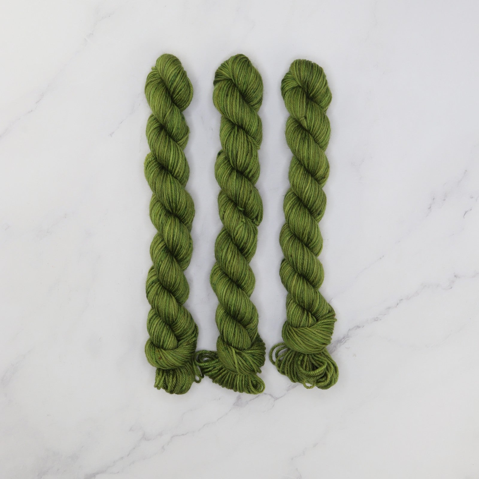 Skein Sisters Fabulous Sock Minis 20g/80m in colourway Olive You – 4ply weight merino, nylon yarn
