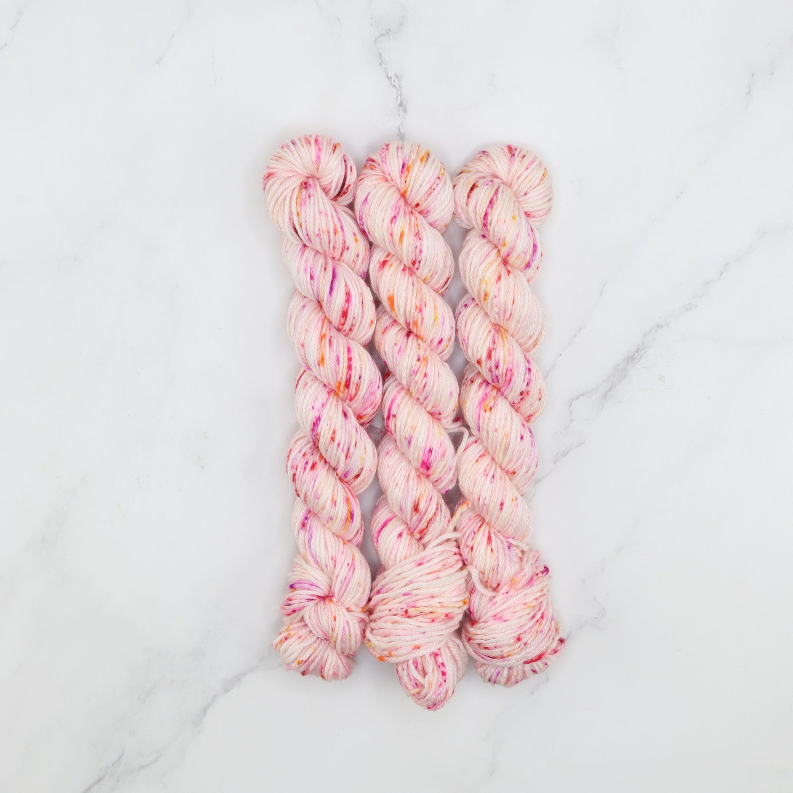 Skein Sisters Fabulous Sock Minis 20g/80m in colourway Pink Pixel – 4ply weight merino, nylon yarn