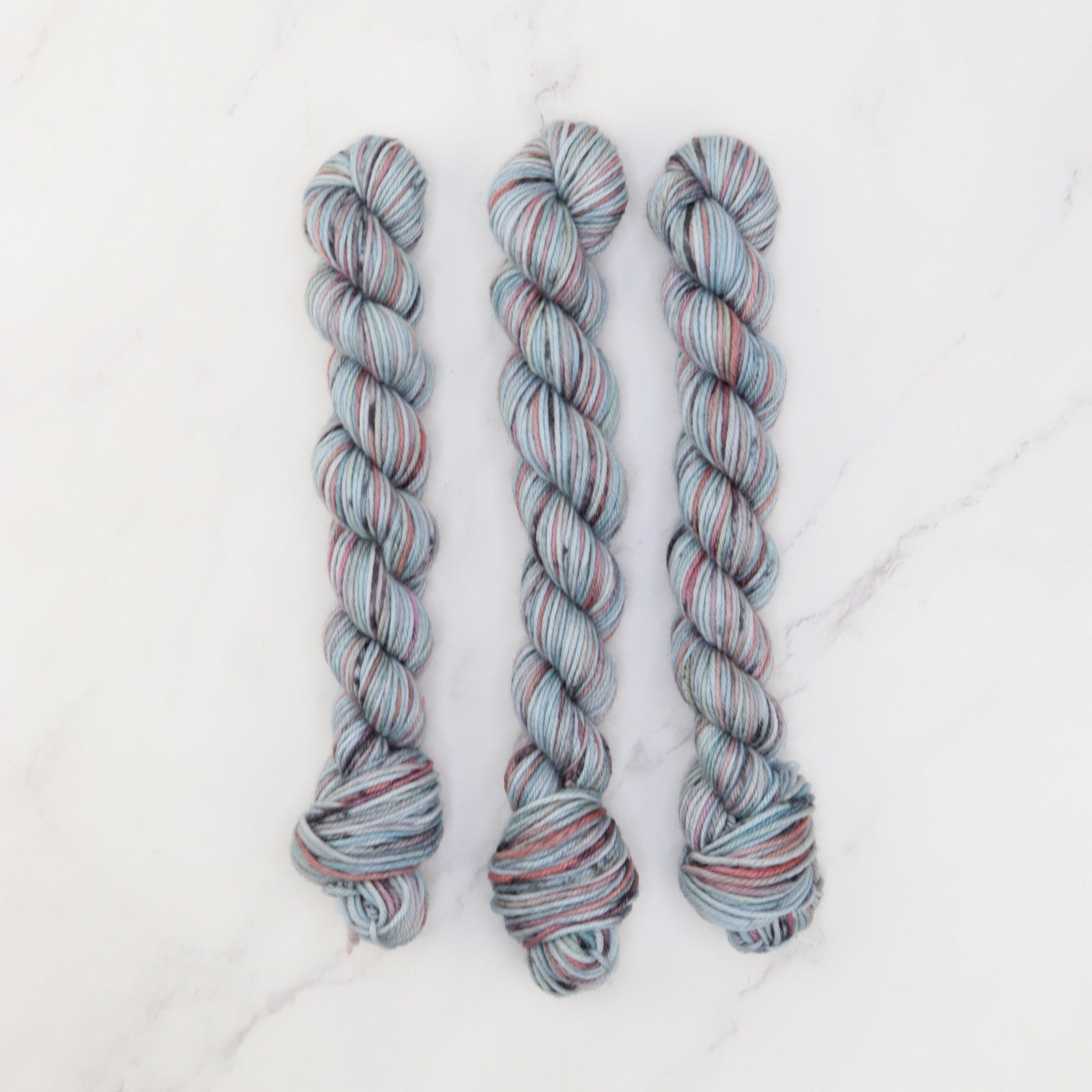 Skein Sisters Fabulous Sock Minis 20g/80m in colourway Tumbled – 4ply weight merino, nylon yarn