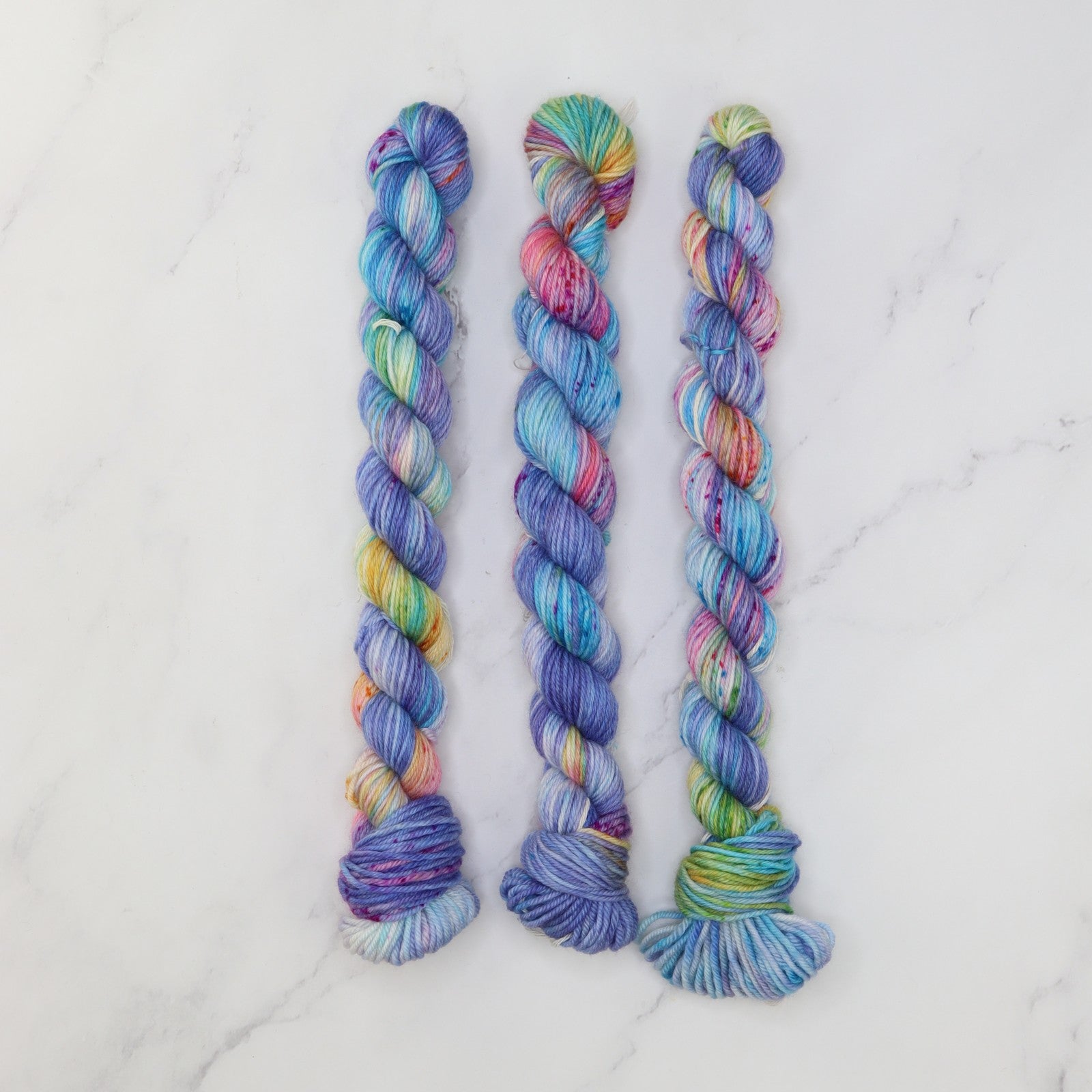Skein Sisters Fabulous Sock Minis 20g/80m in colourway Wishing Well – 4ply weight merino, nylon yarn