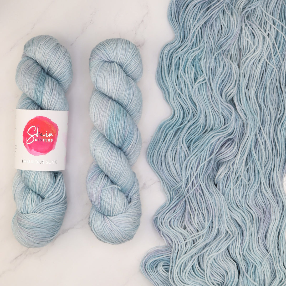 Skein Sisters Fabulous Sock in Antarctica, the yarn for the Outline Tee Kit