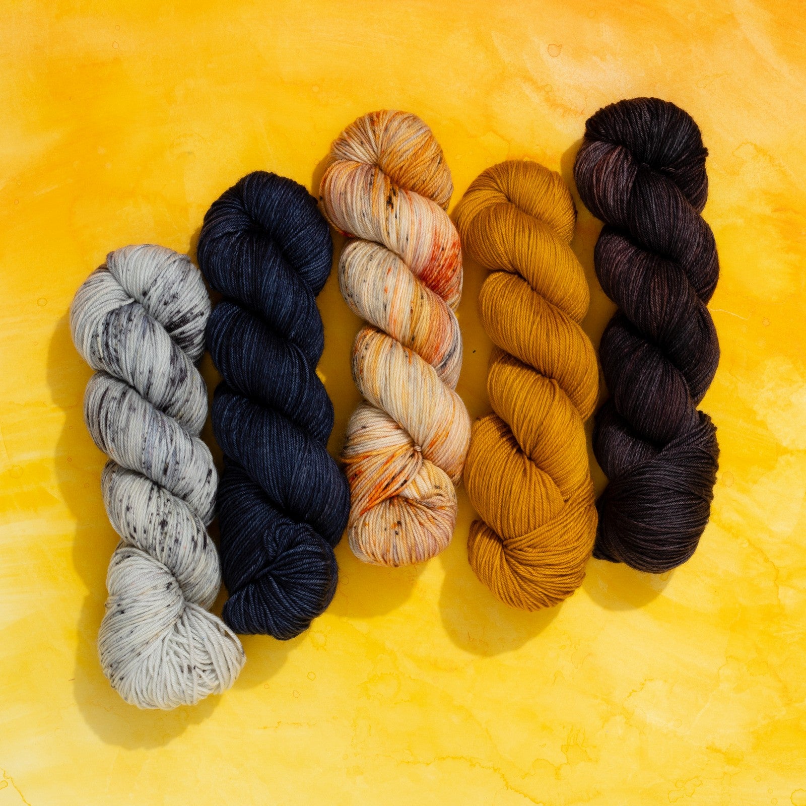 Glittering Snowscape Shawl kit in Fabulous Sock, colourway Bee Free