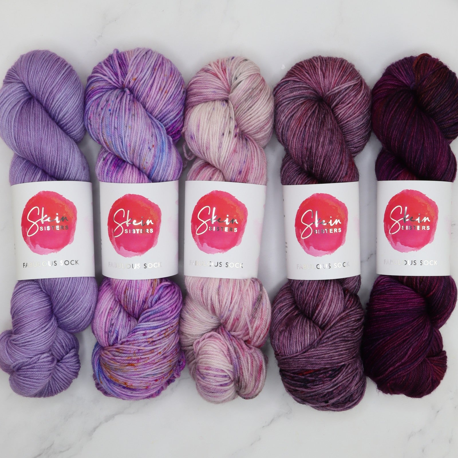Glittering Snowscape Shawl kit in Fabulous Sock, colourway Jam Session