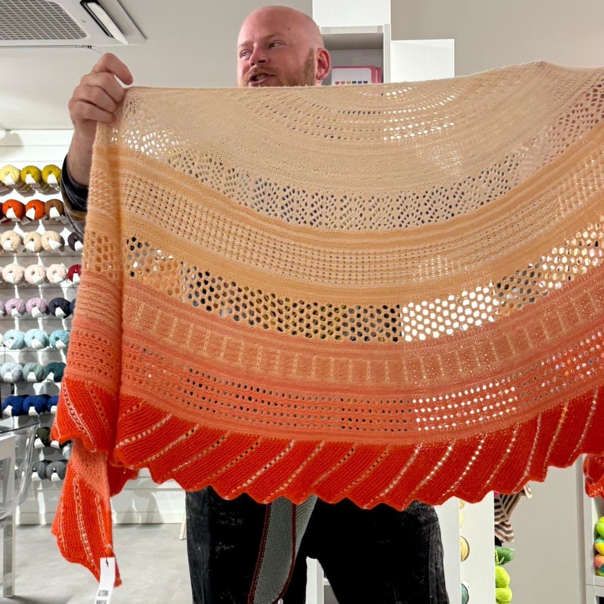 Glittering Snowscape Shawl knitting kit – view 2