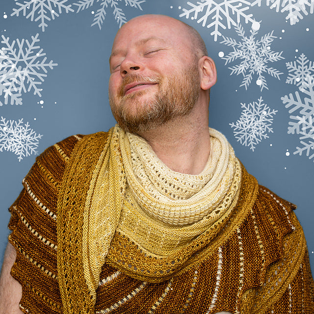 Glittering Snowscape Shawl knitting kit – view 4