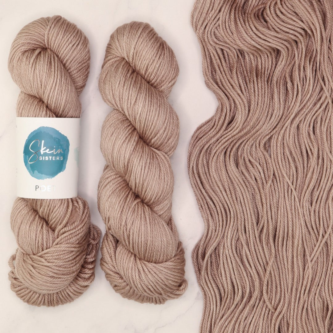 Skein Sisters Poet in colourway Marsupial – 10ply weight merino, nylon, silk yarn