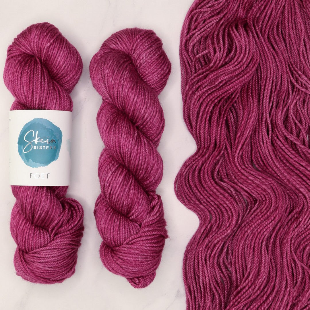Poet Worsted – Two Skein Set in colourway Séance – 10ply weight merino, nylon, silk yarn