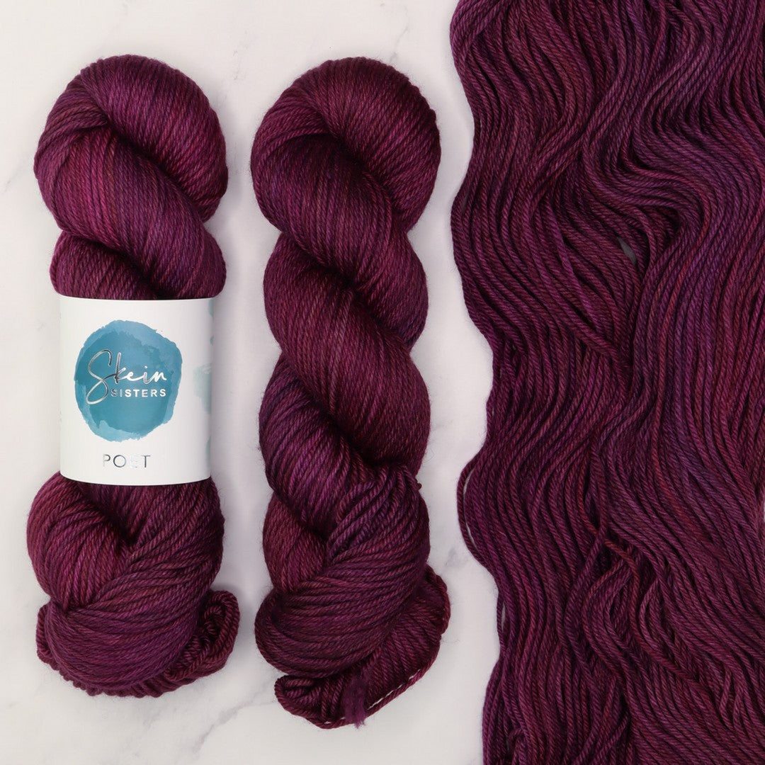Skein Sisters Poet in colourway Spellbound – 10ply weight merino, nylon, silk yarn