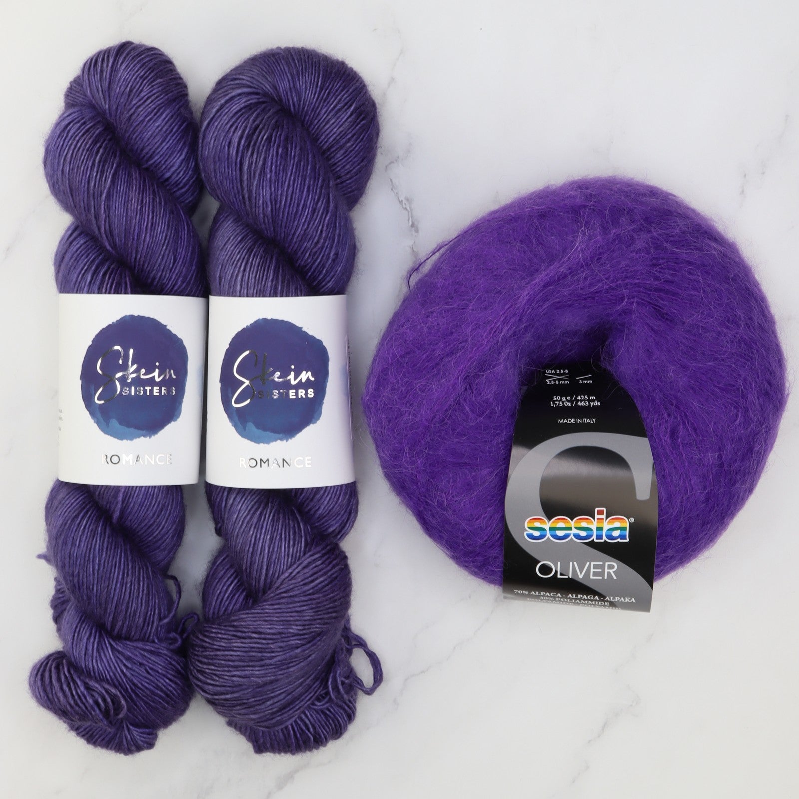 Ranunculus Sweater Yarn kit in Romance, colourway Closer to Fine