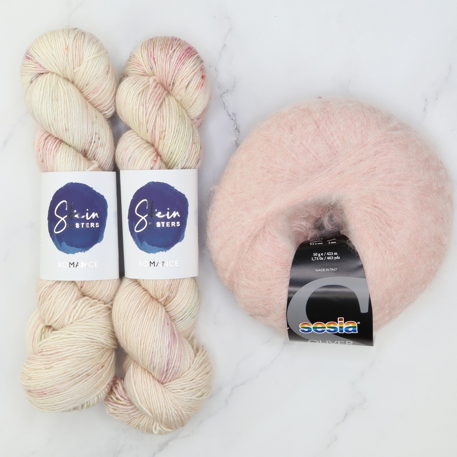 Ranunculus Sweater Yarn kit in Romance, colourway Romantic – view 2