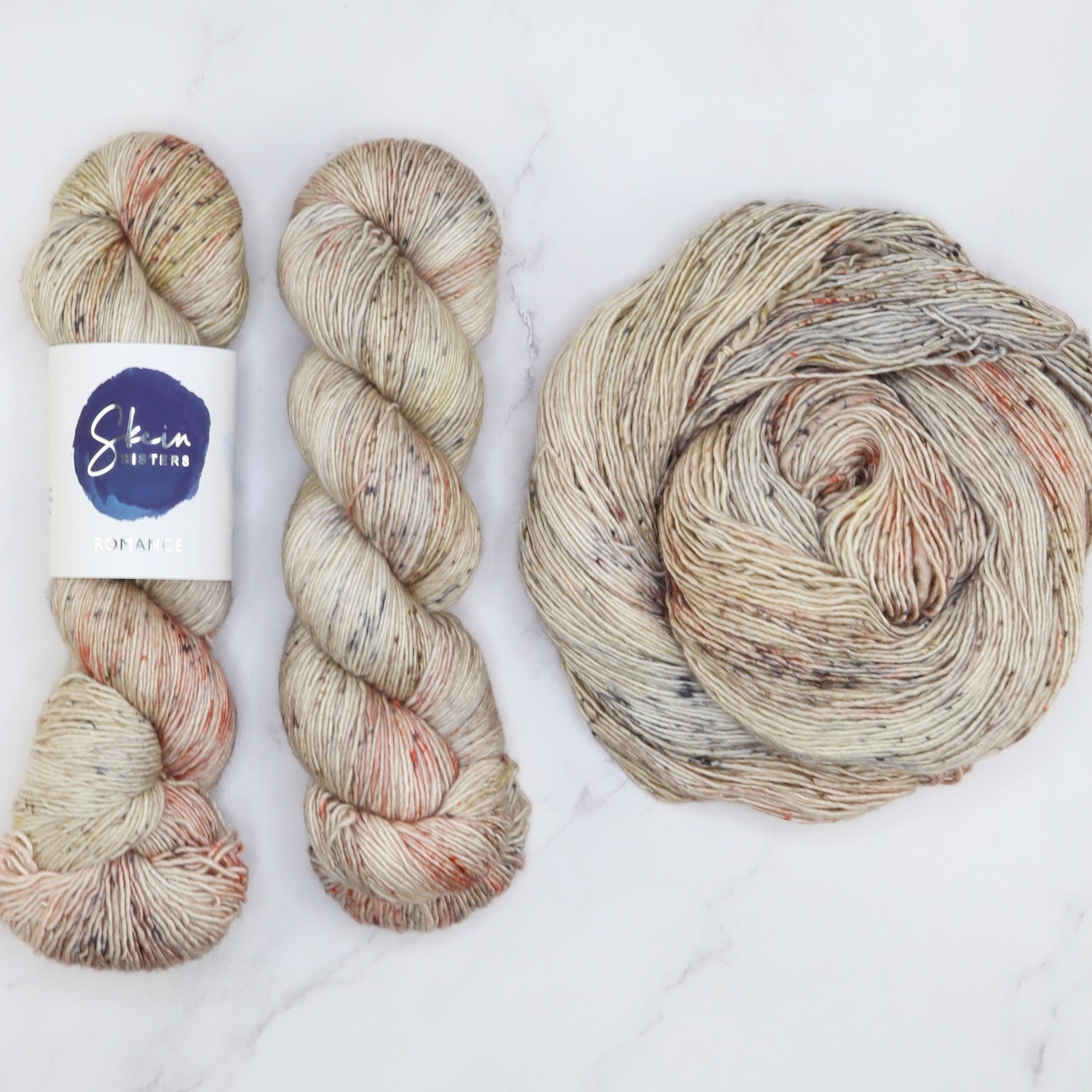 Skein Sisters Romance in colourway Barn Owl – 4ply weight merino, silk yarn