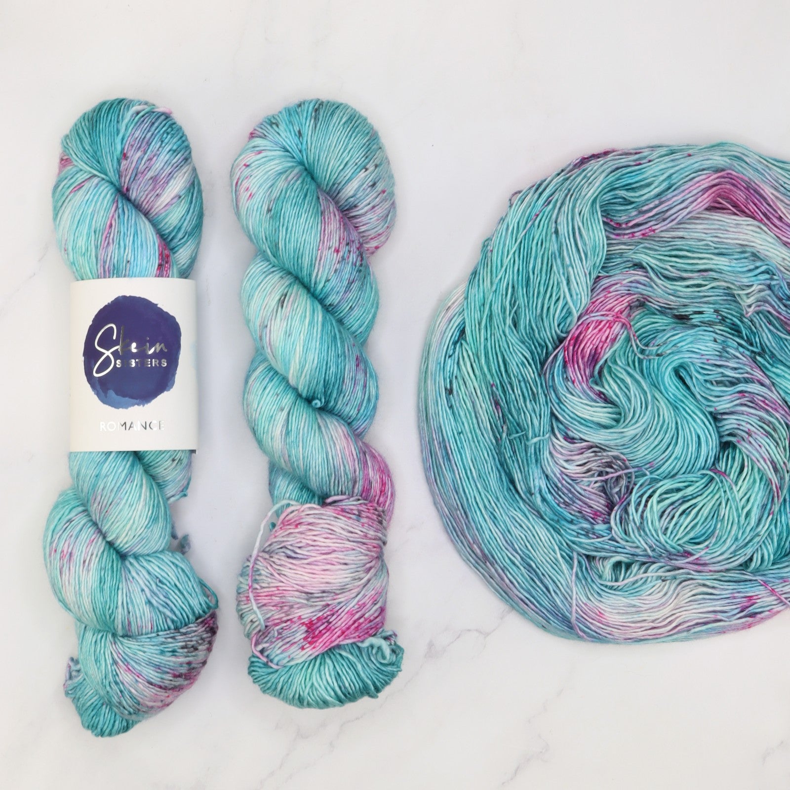 Skein Sisters Romance in colourway Bibble – 4ply weight merino, silk yarn
