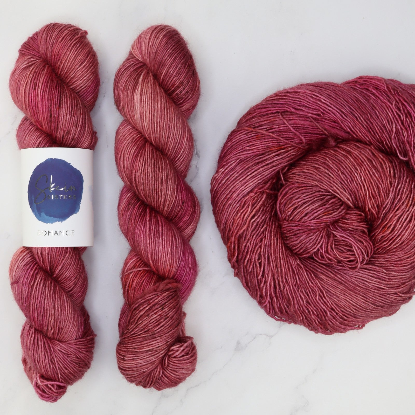 Skein Sisters Romance in colourway Claypan – 4ply weight merino, silk yarn