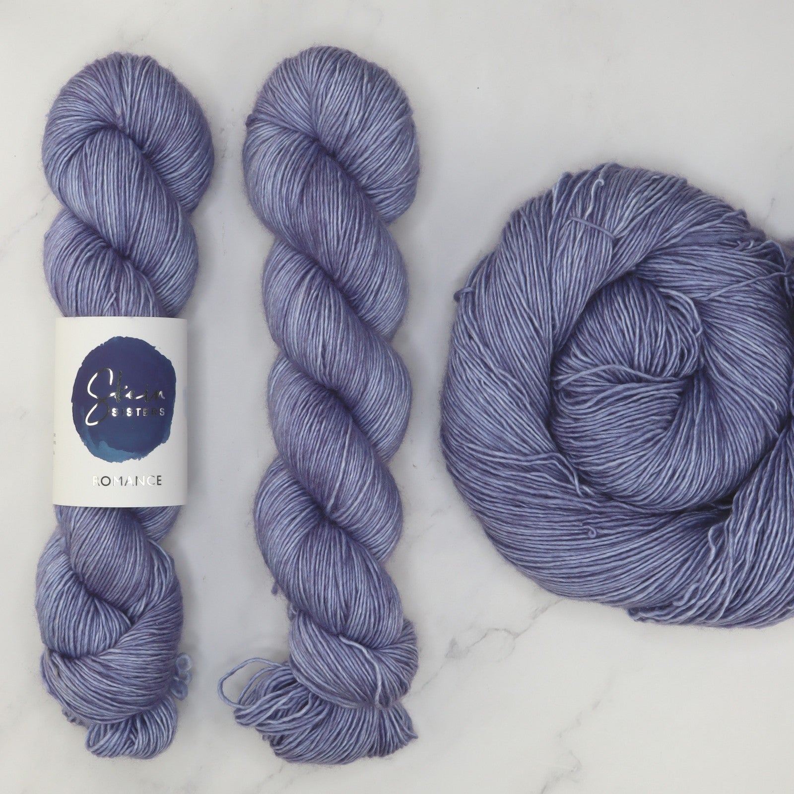Skein Sisters Romance in colourway Faded Moon – 4ply weight merino, silk yarn