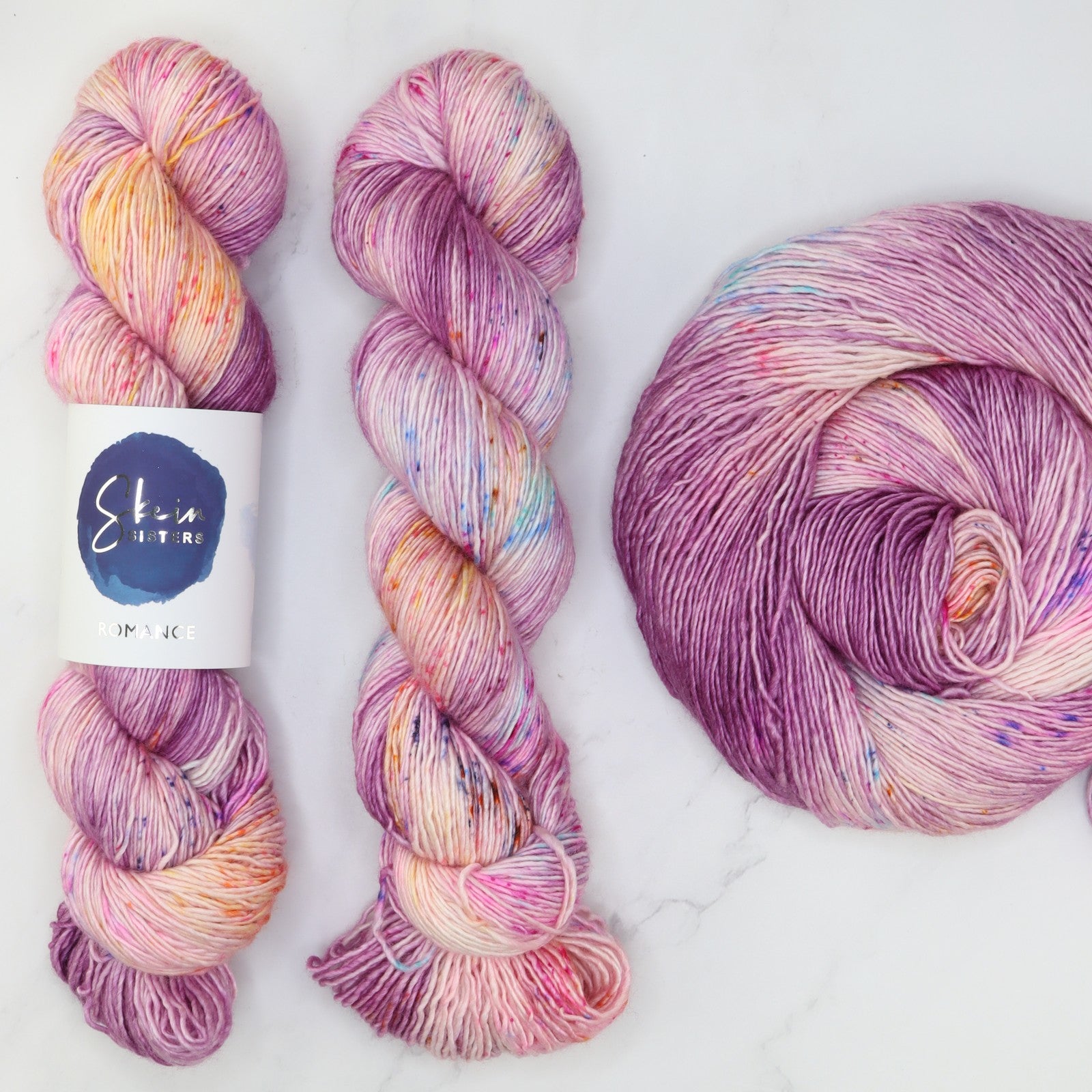 Skein Sisters Romance in colourway Magic Land – 4ply weight merino, silk yarn