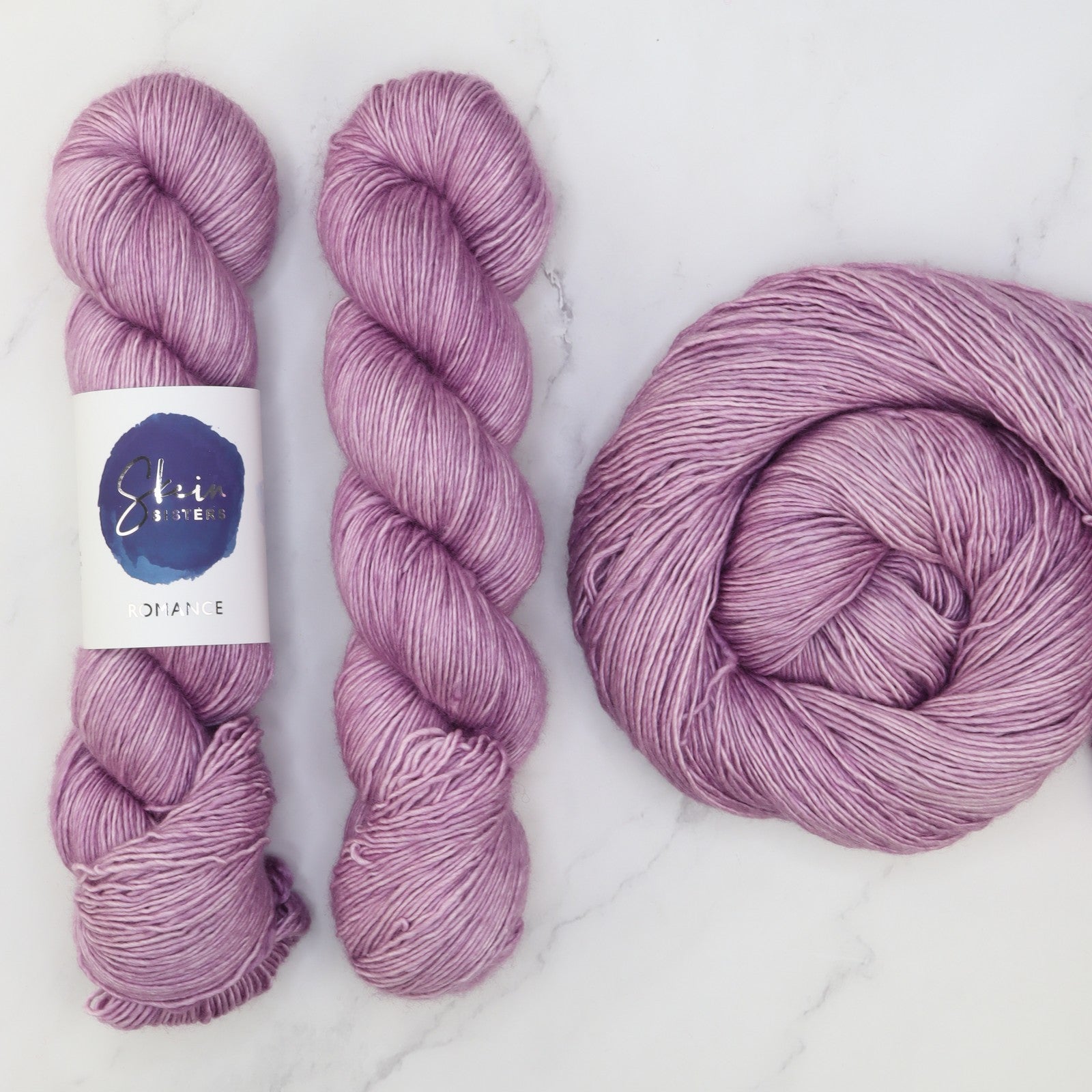 Skein Sisters Romance in colourway Phantoms Forever – 4ply weight merino, silk yarn