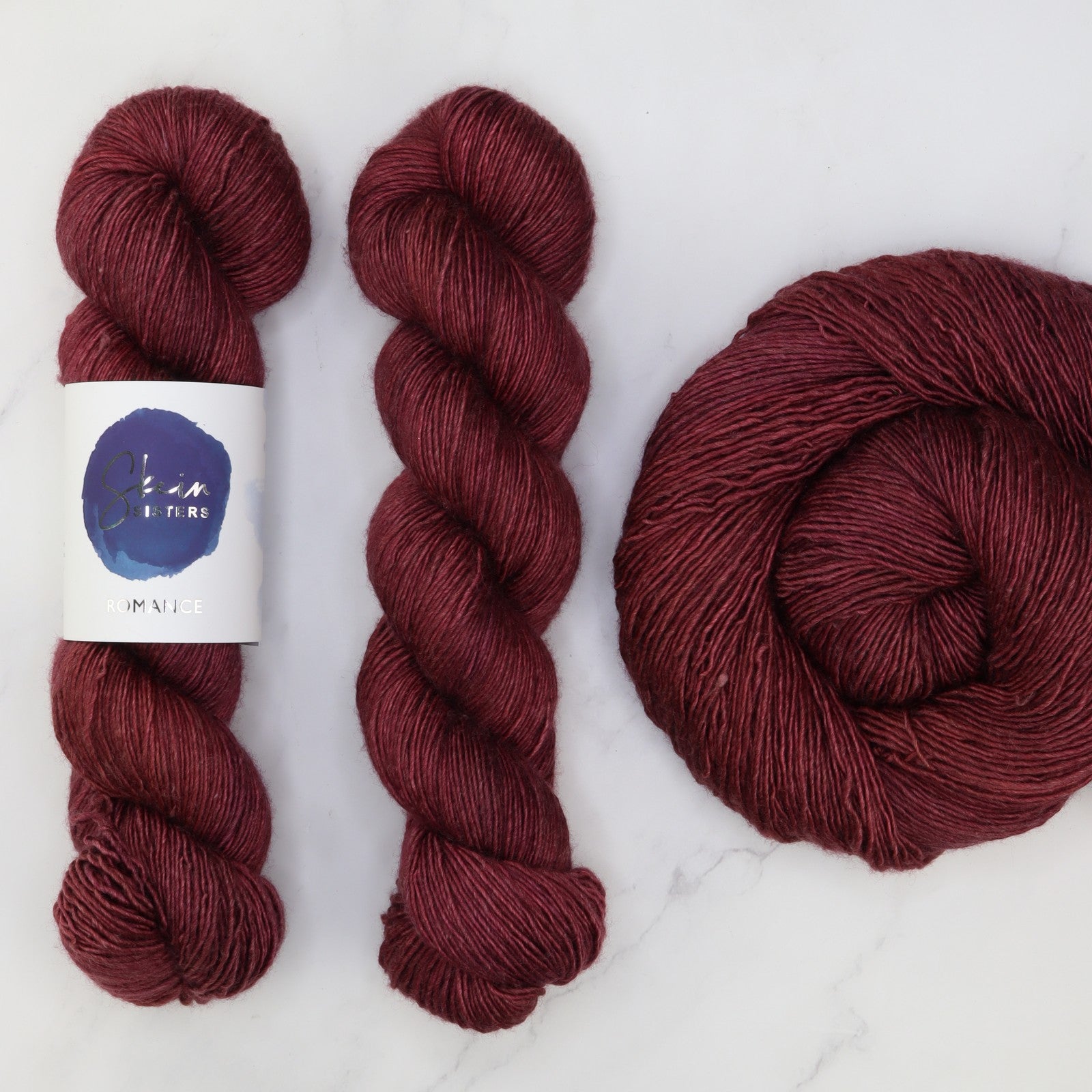 Skein Sisters Romance in colourway Ritual – 4ply weight merino, silk yarn