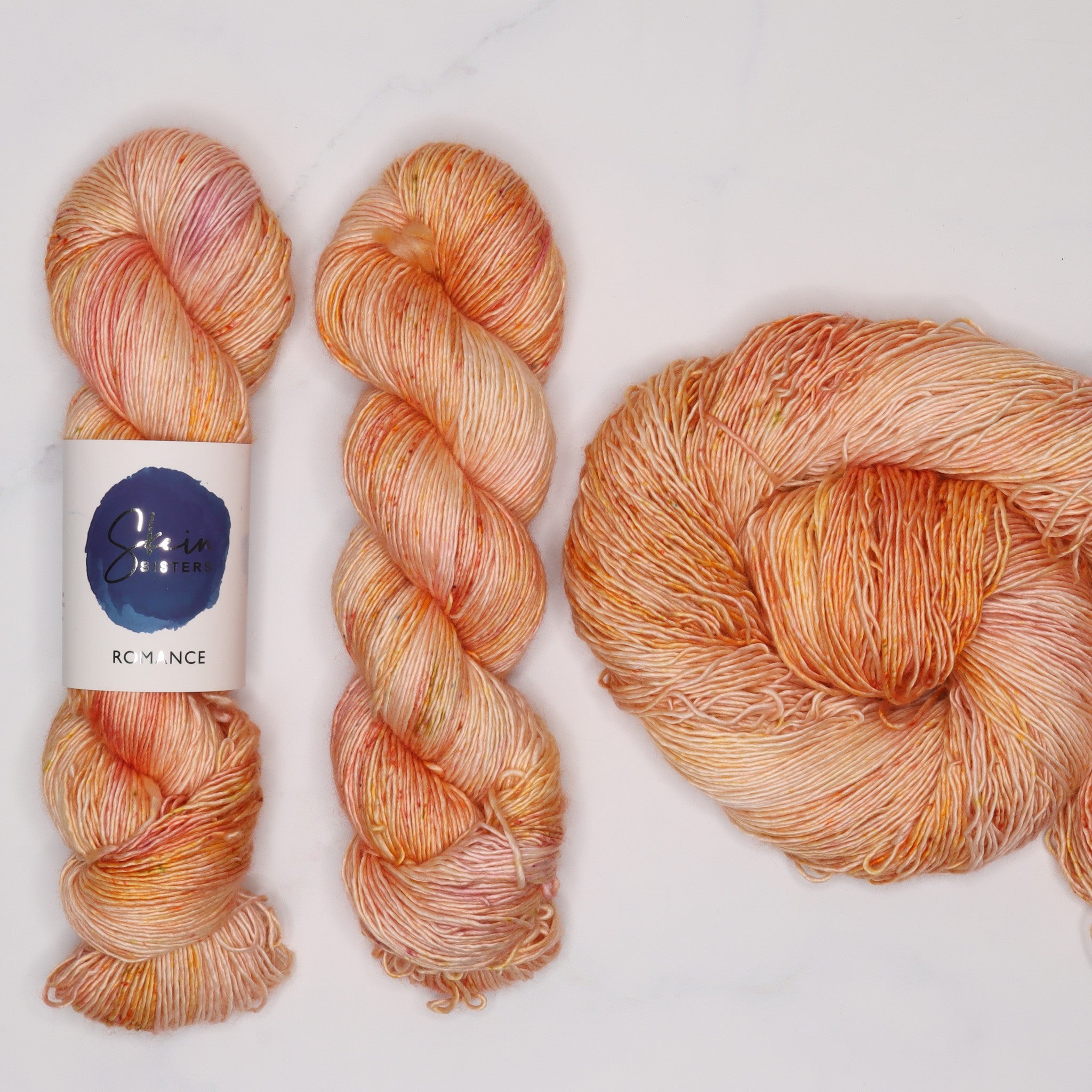 Skein Sisters Romance in colourway Underwing – 4ply weight merino, silk yarn