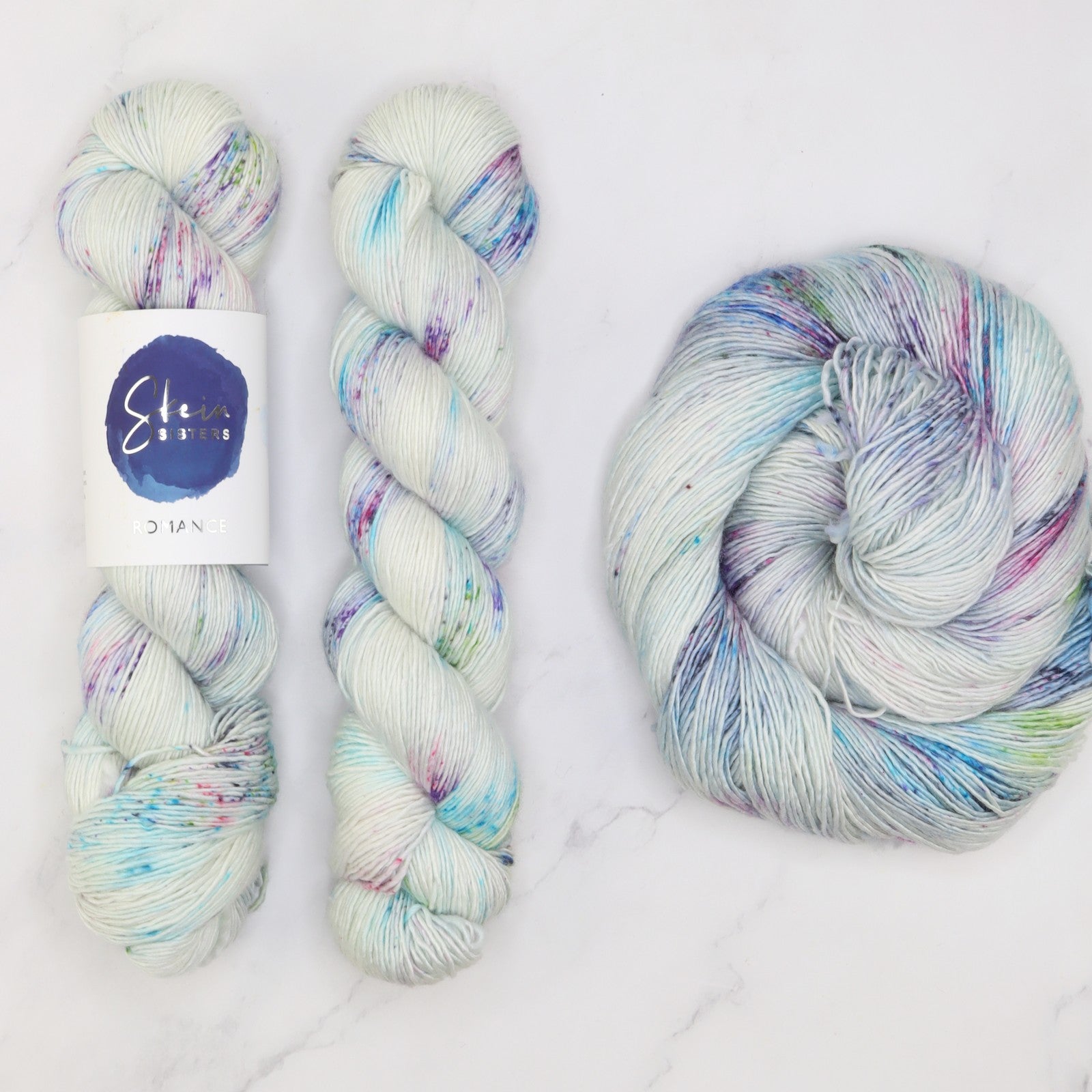 Skein Sisters Romance in colourway Waterlilies – 4ply weight merino, silk yarn