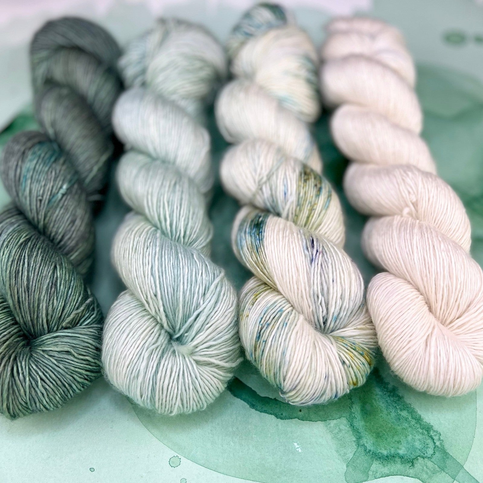 Romance Gradient Sets – 4ply weight merino, silk yarn – view 2