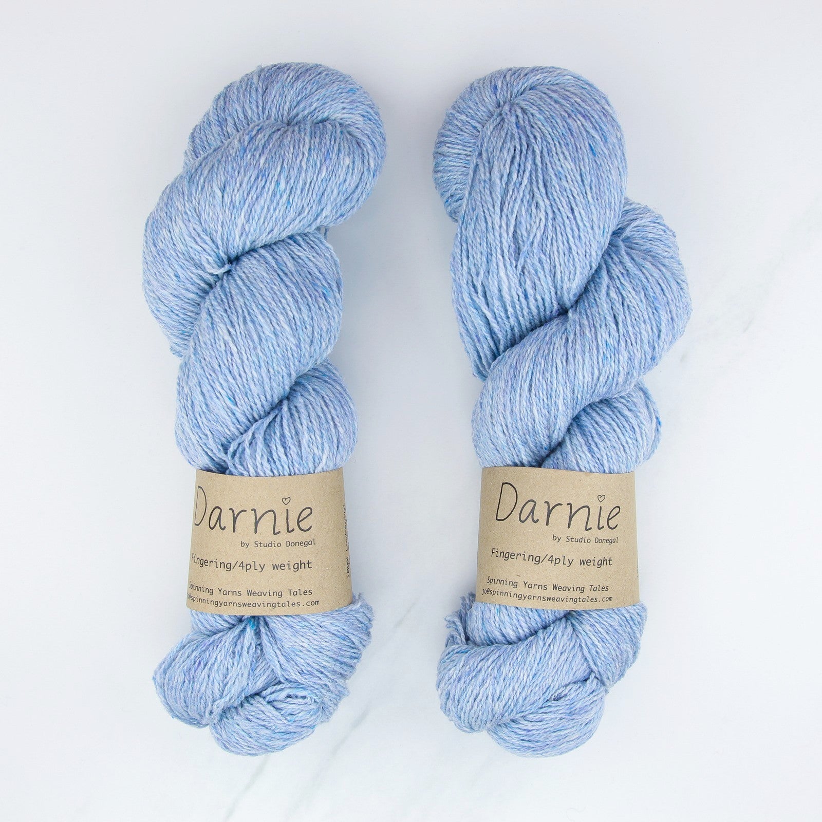 Spinning Yarns Weaving Tales Darnie in colourway Bluebell – 4ply weight wool yarn