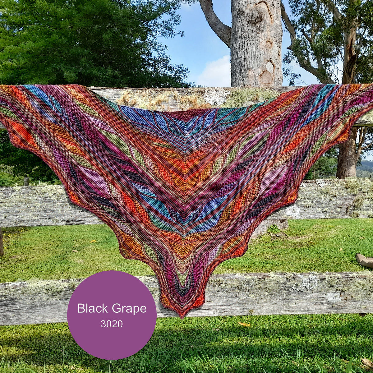 Butterfly | Papillon kit in Uneek and Harvest, colourway Black Grape-3020