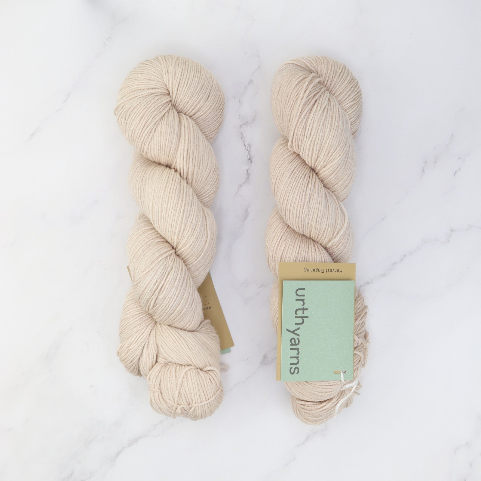 Urth Yarns Harvest Fingering in colourway Oleaster – 4ply weight merino yarn