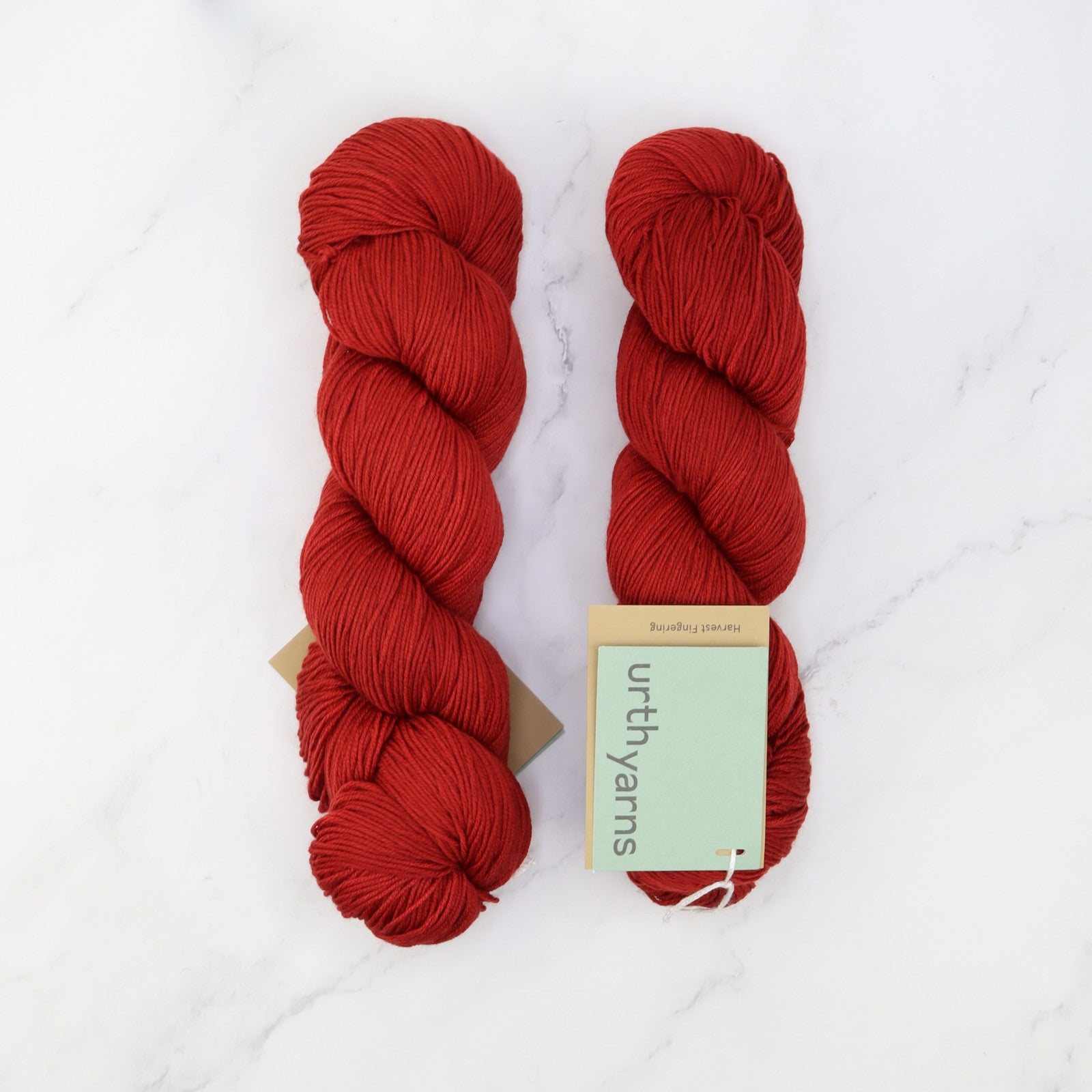 Urth Yarns Harvest Fingering in colourway Rubia – 4ply weight merino yarn