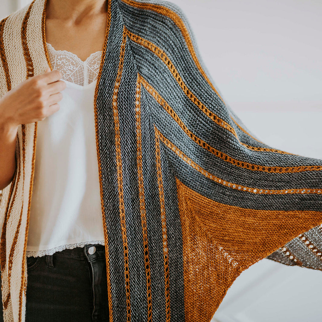 The Frank Shawl knitting kit
